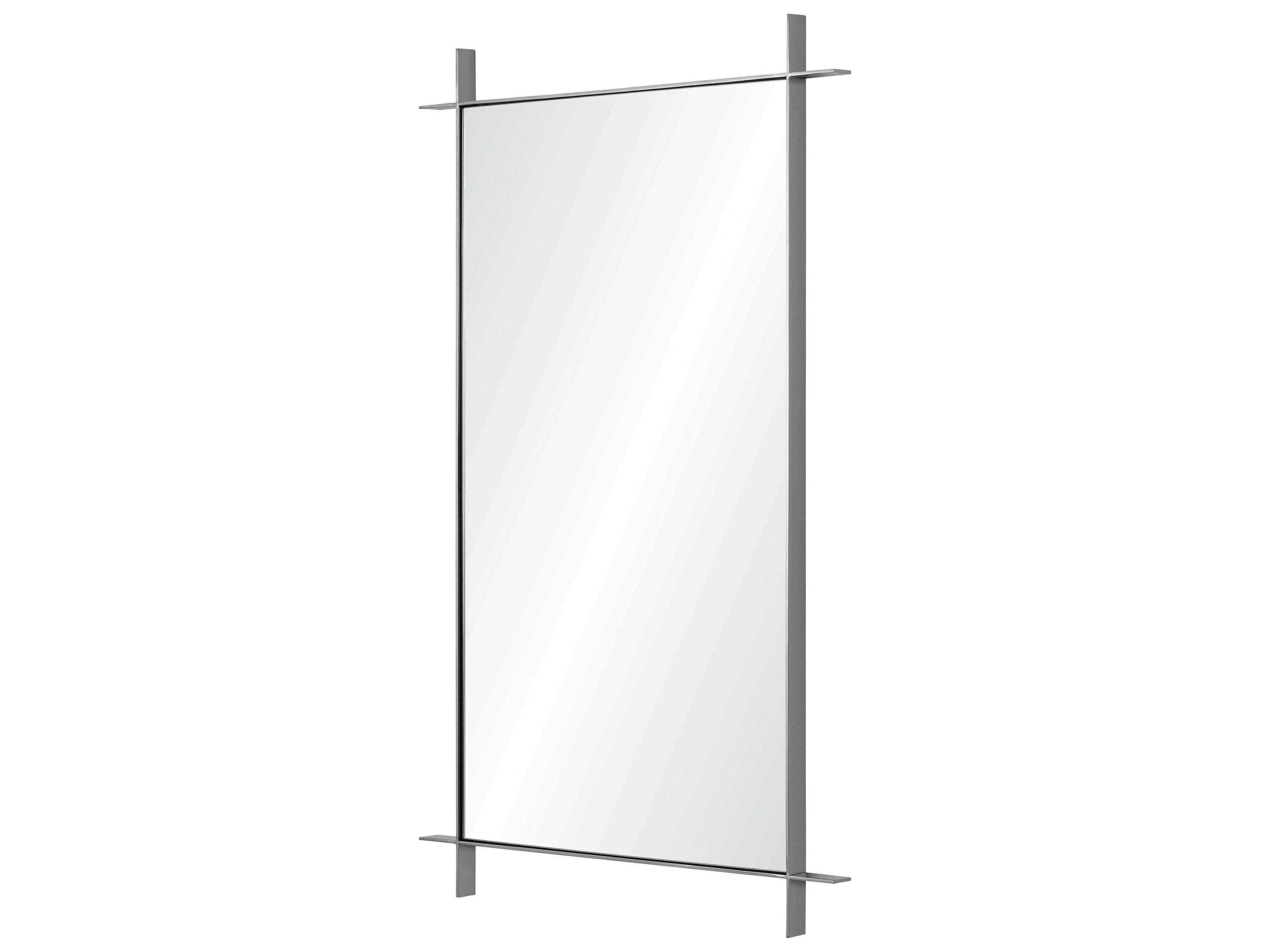Mirror Home Barclay Butera Polished Stainless Steel Rectangular Wall Mirror