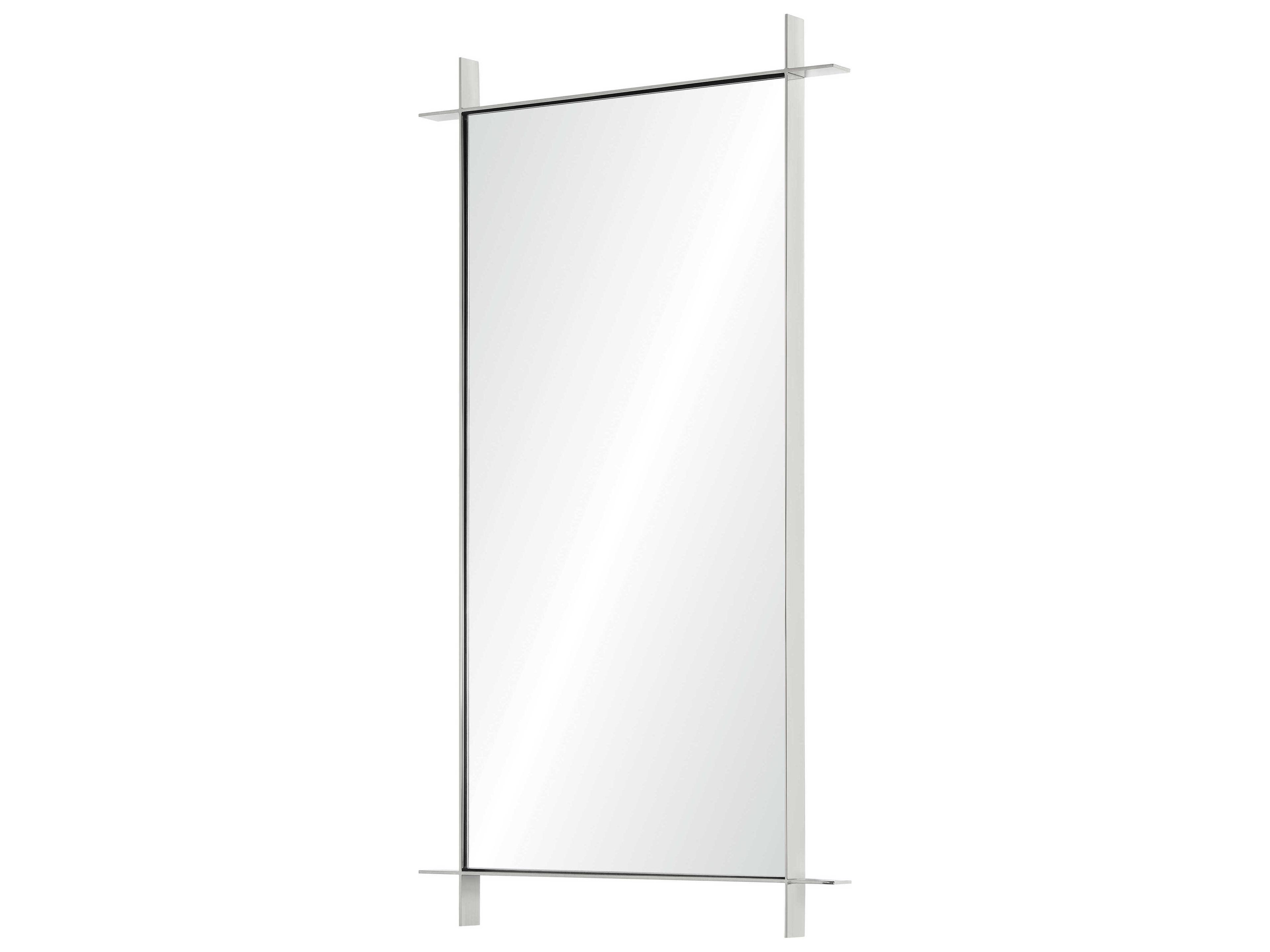 Mirror Home Barclay Butera Polished Stainless Steel Rectangular Wall Mirror