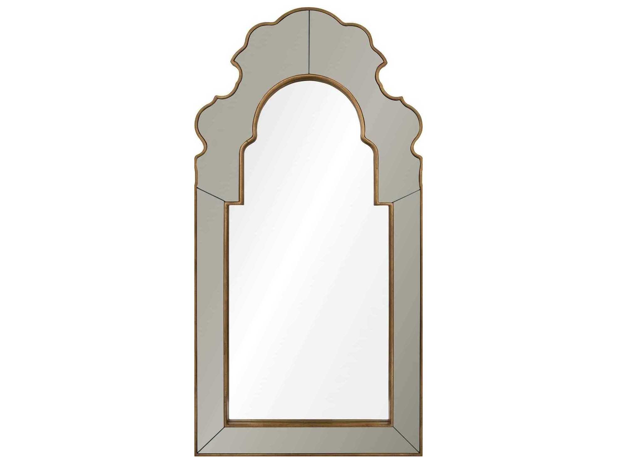 Mirror Home Bunny Williams Gold Speckle Grey Wall Mirror