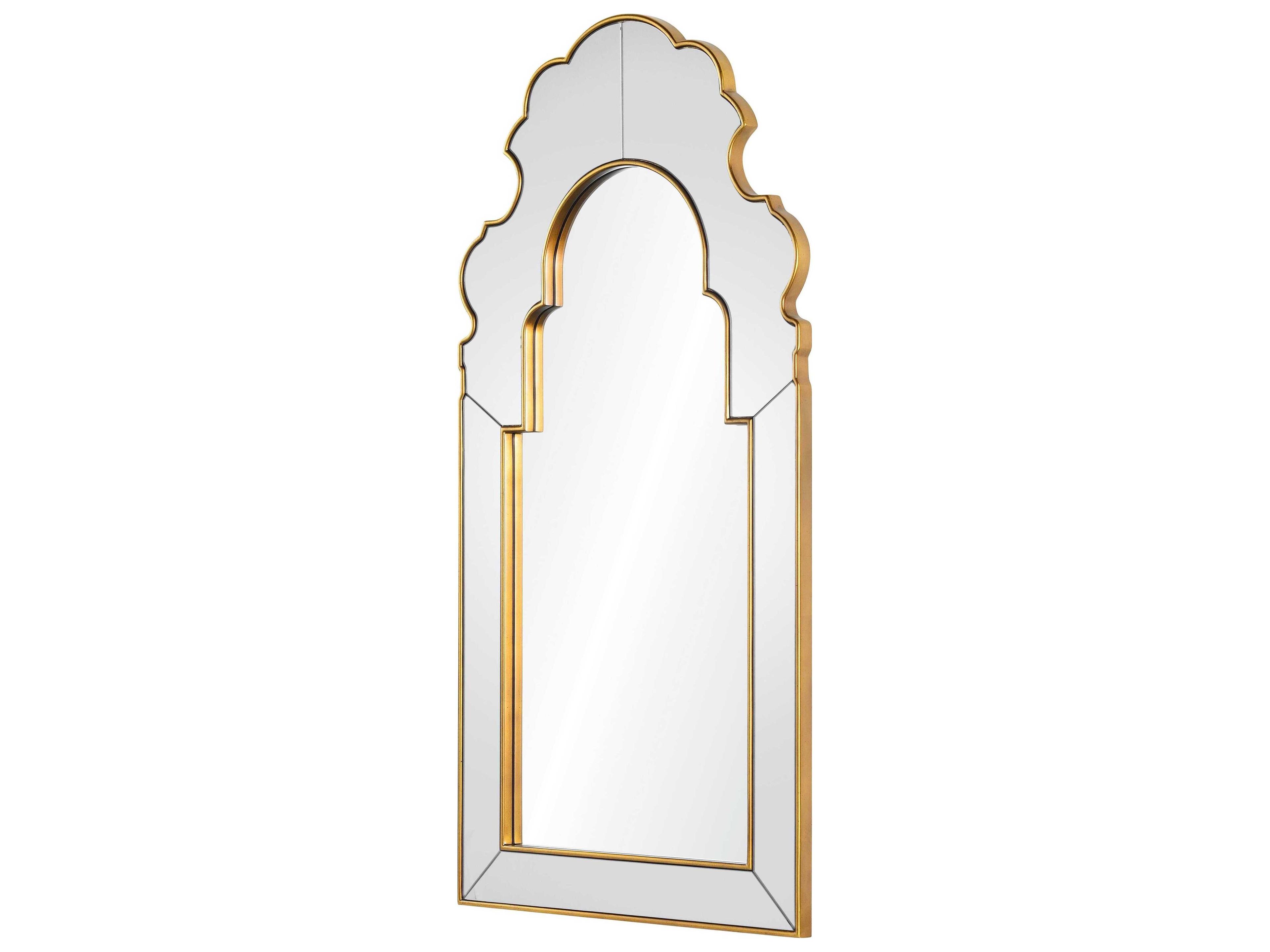 Mirror Home Bunny Williams Distressed Gold Leaf Wall Mirror