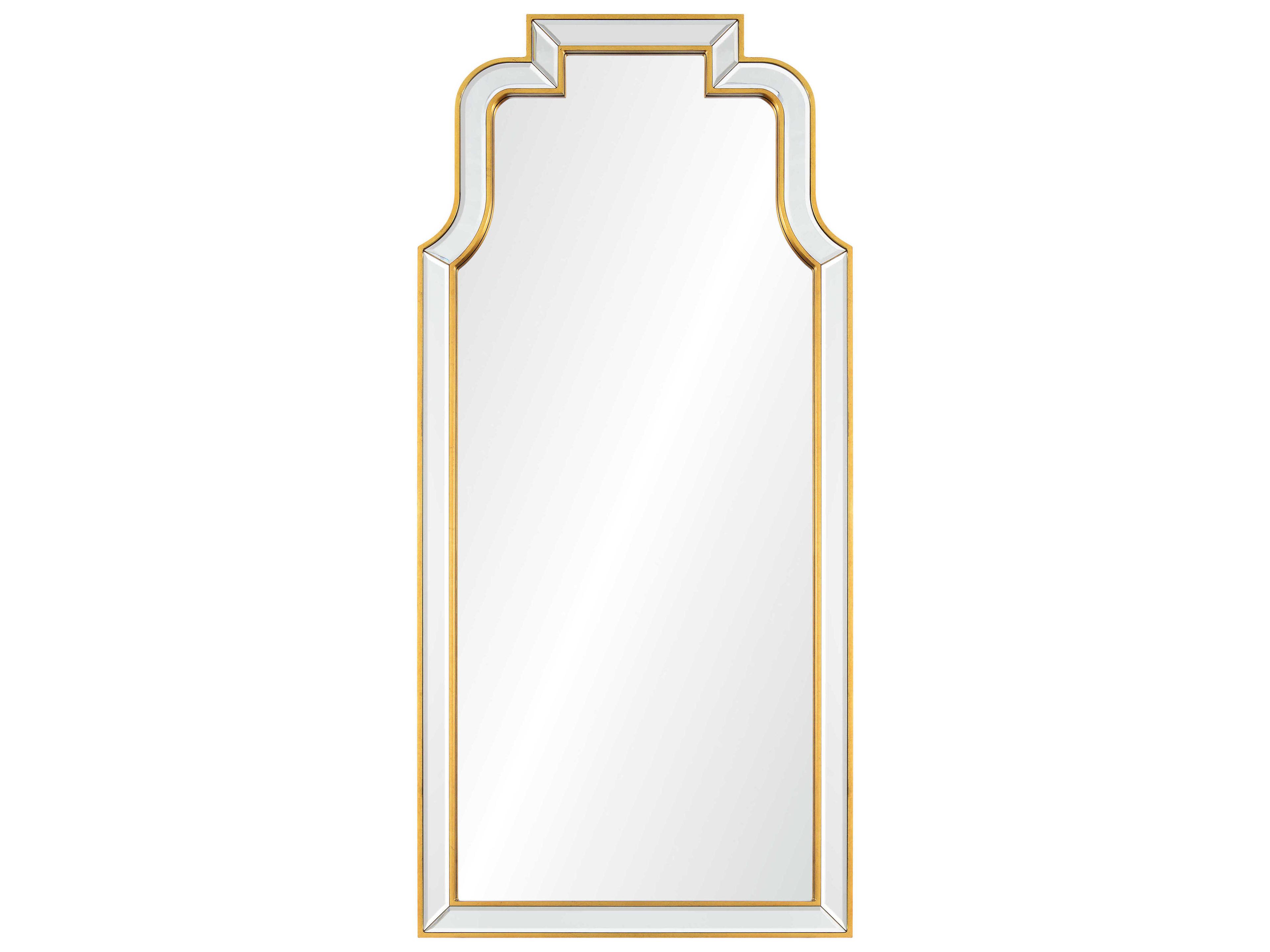 Mirror Home Bunny Williams Distressed Gold Leaf Framed Wall Mirror