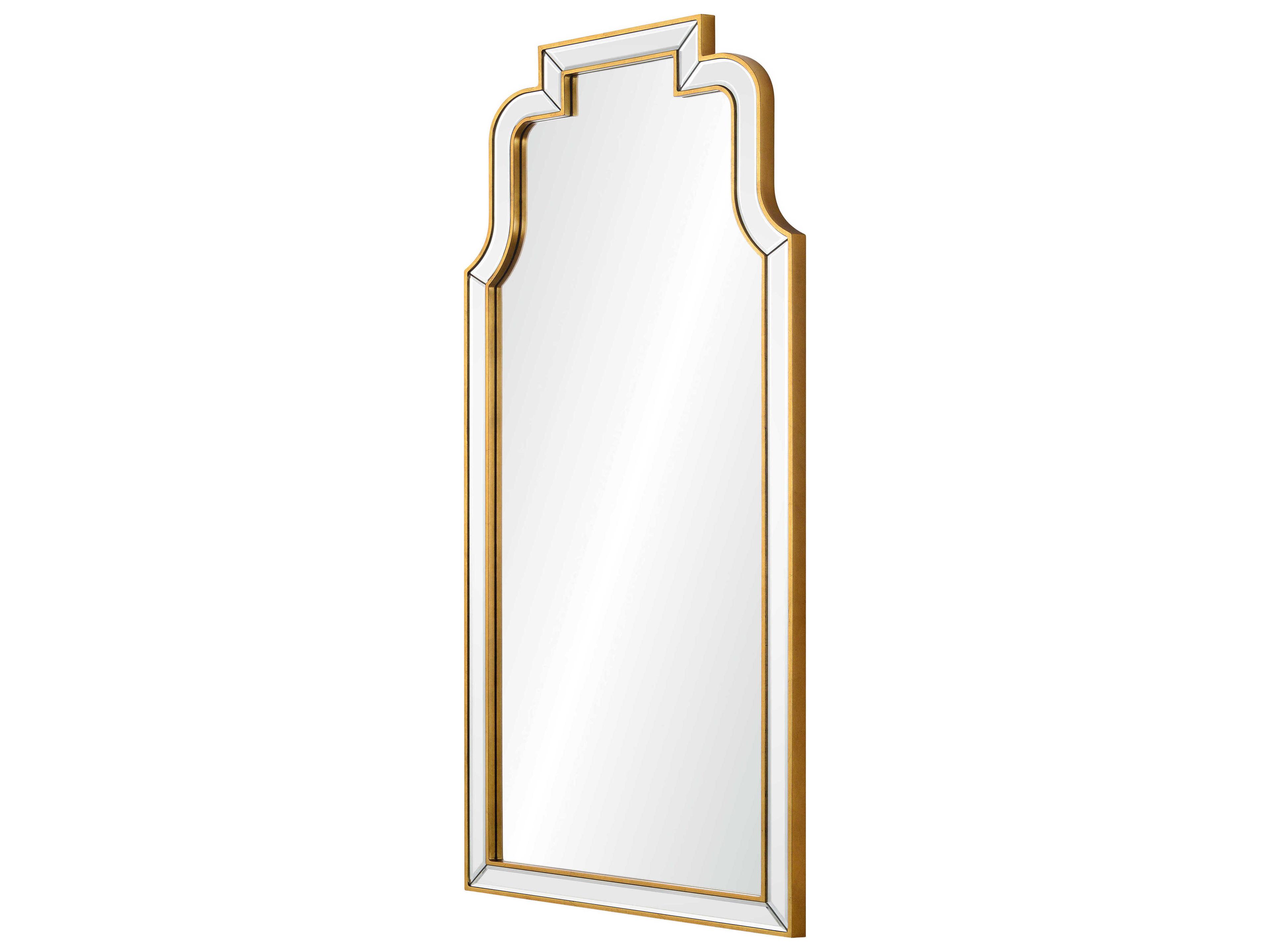 Mirror Home Bunny Williams Distressed Gold Leaf Framed Wall Mirror