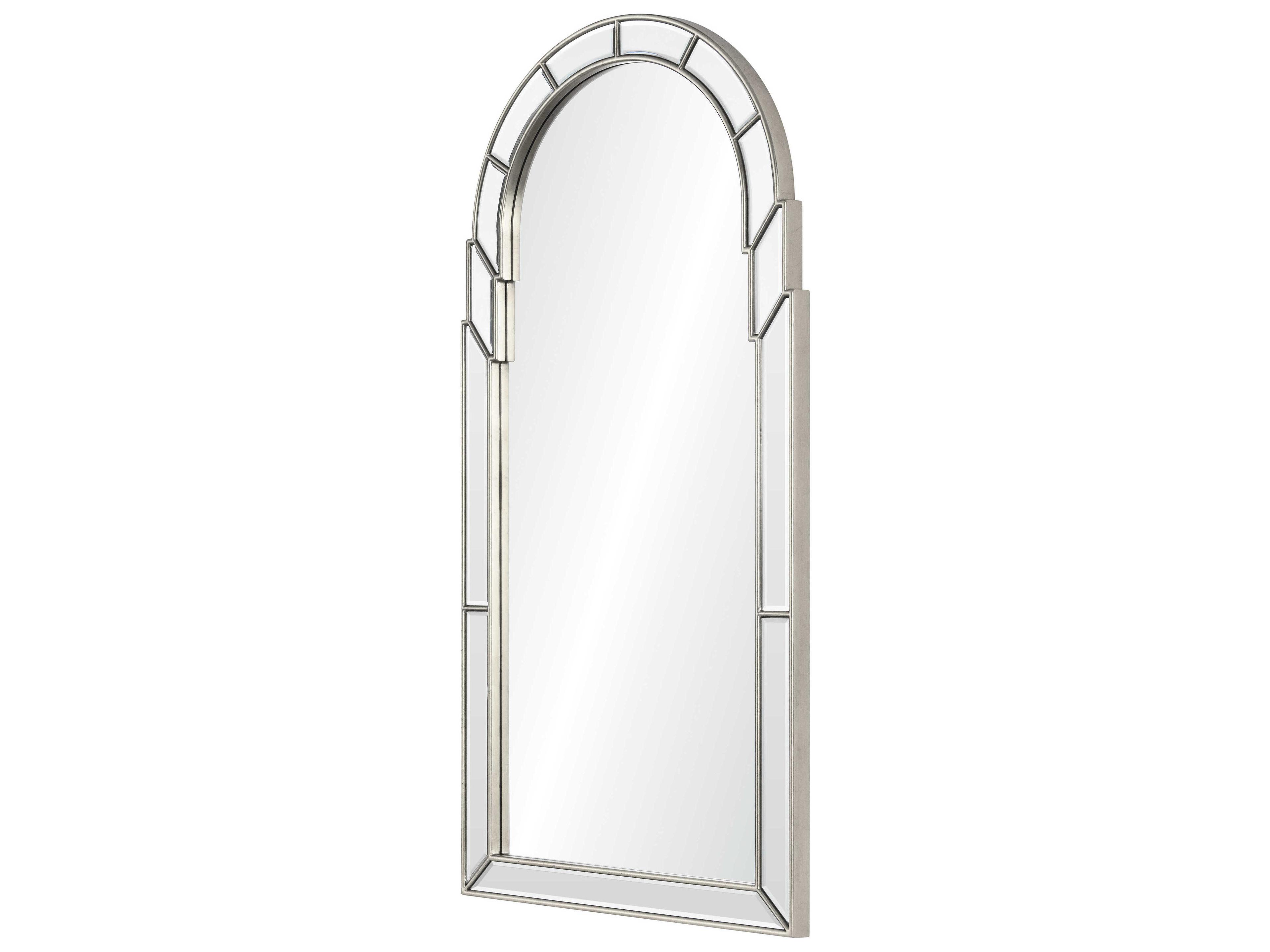 Mirror Home Bunny Williams Antiqued Silver Leaf Framed Wall Mirror