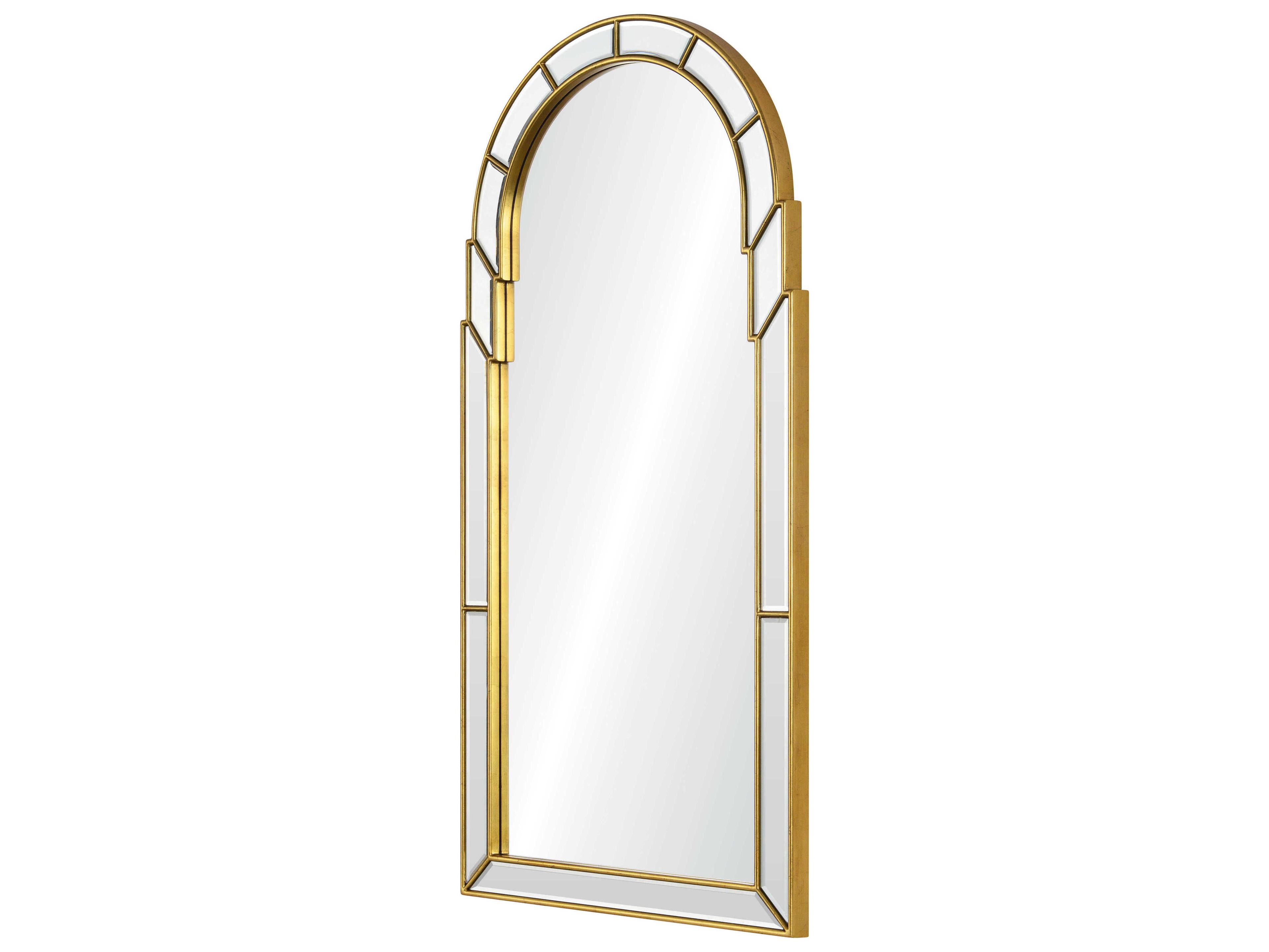 Mirror Home Bunny Williams Burnished Gold Leaf Framed Wall Mirror