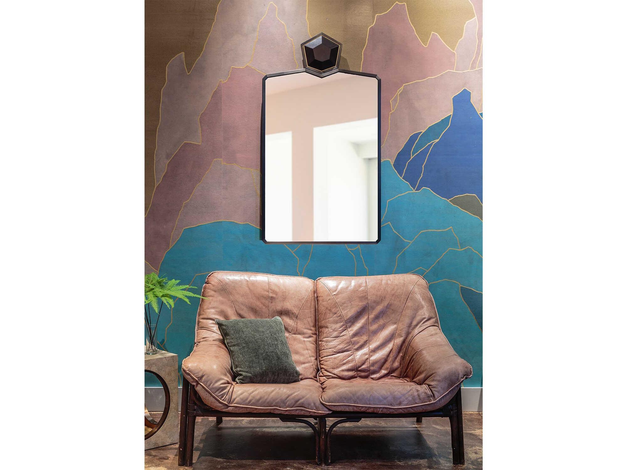 Mirror Home Celerie Kemble Black Nickel Rectangular Wall Mirror