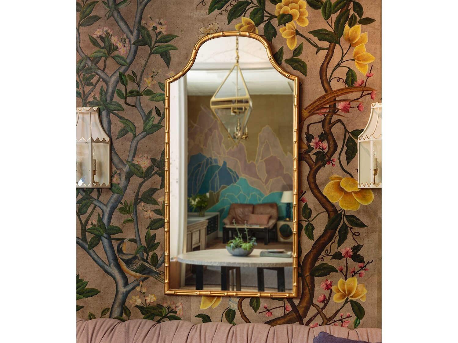 Mirror Home Celerie Kemble Aged Gold Leaf Wall Mirror