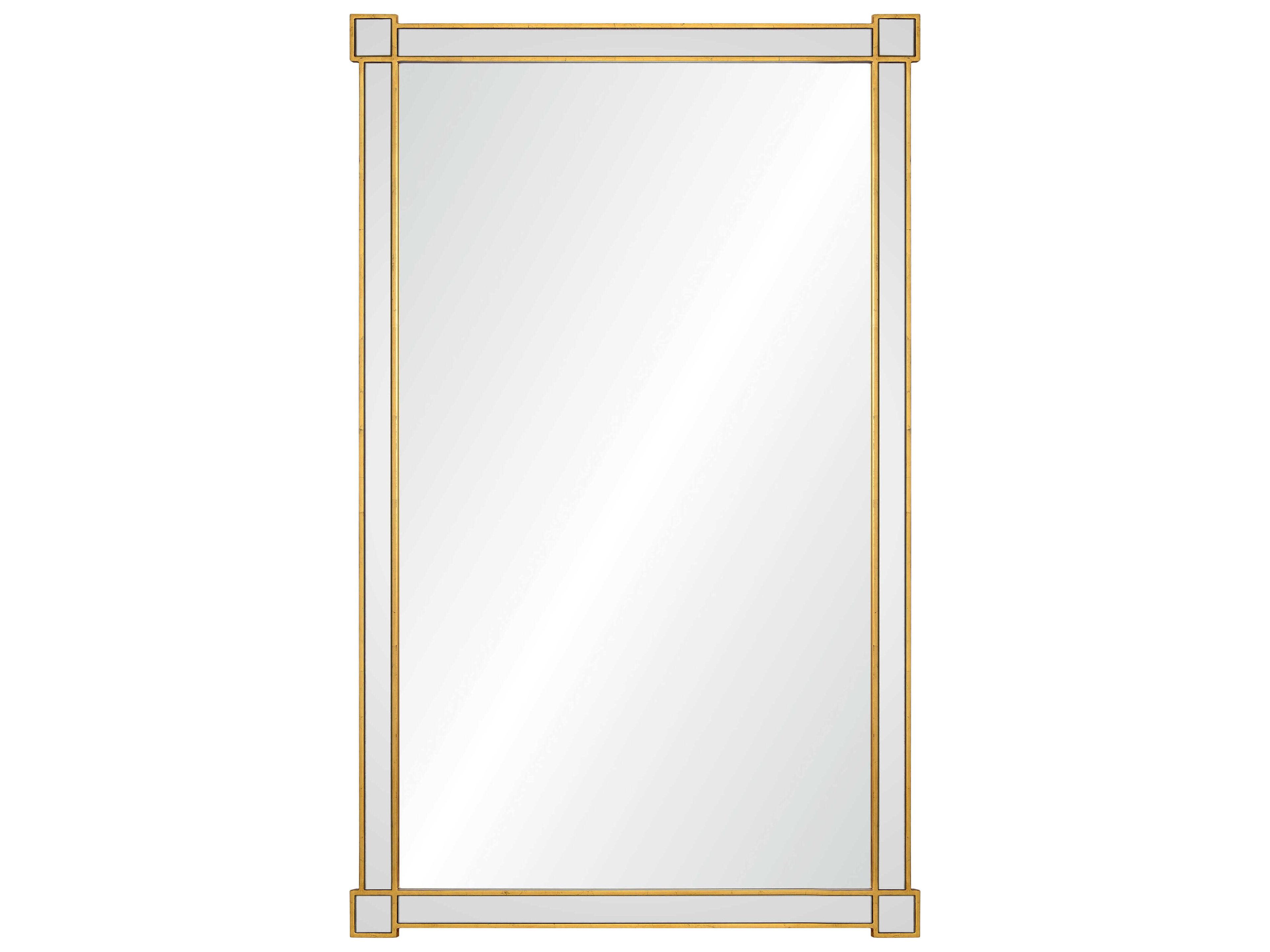 Mirror Home Celerie Kemble Burnished Gold Leaf Rectangular Wall Mirror