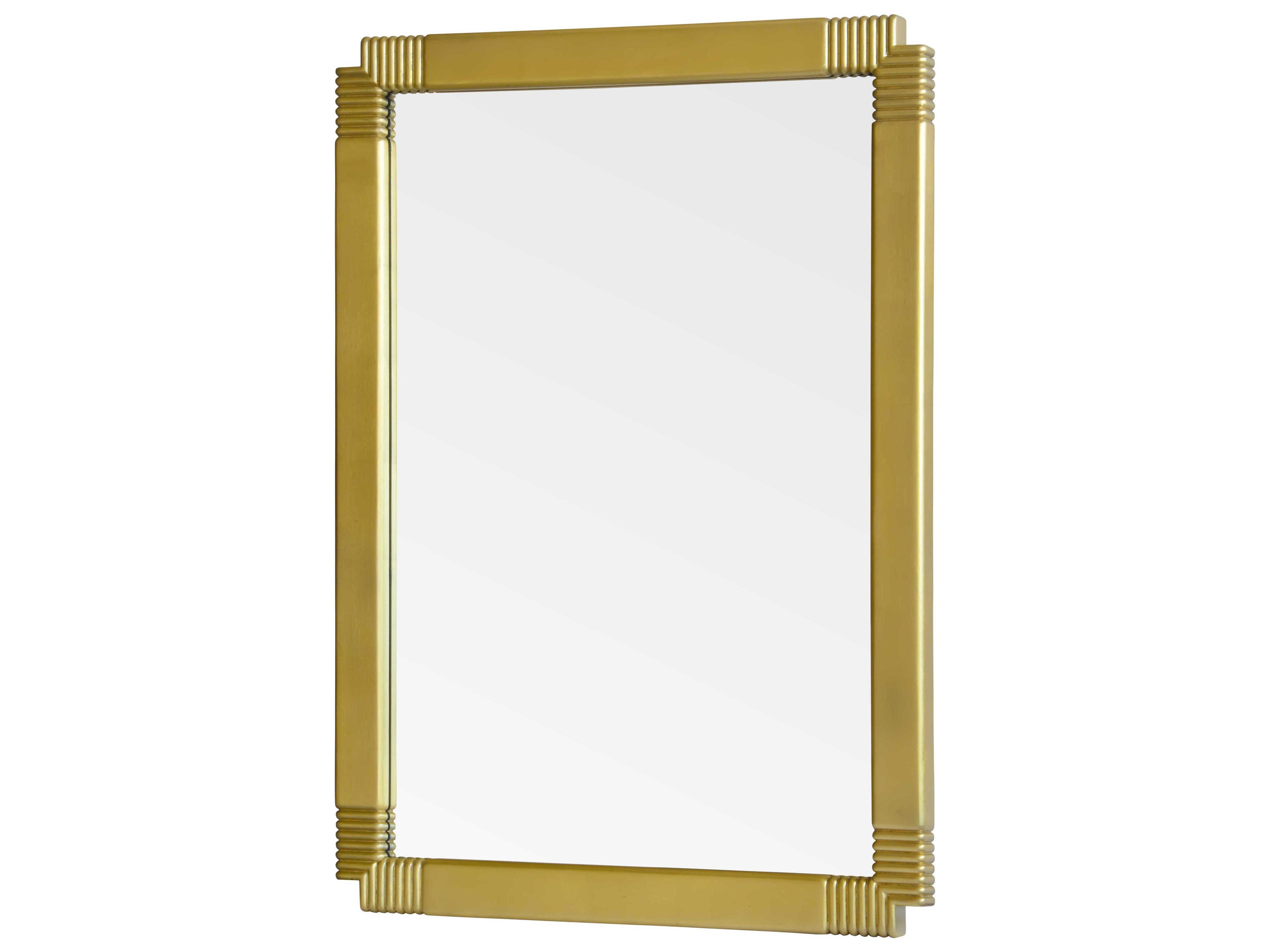 Mirror Home Jamie Drake Cosmopolitan Gold Leaf Rectangular Wall Mirror