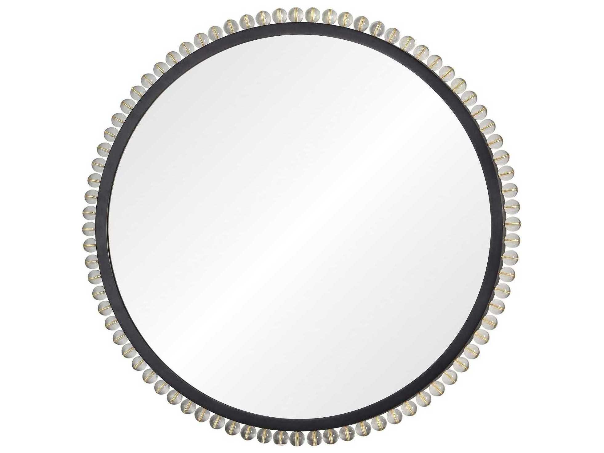Mirror Home Jamie Drake Black Nickel Round Wall Mirror