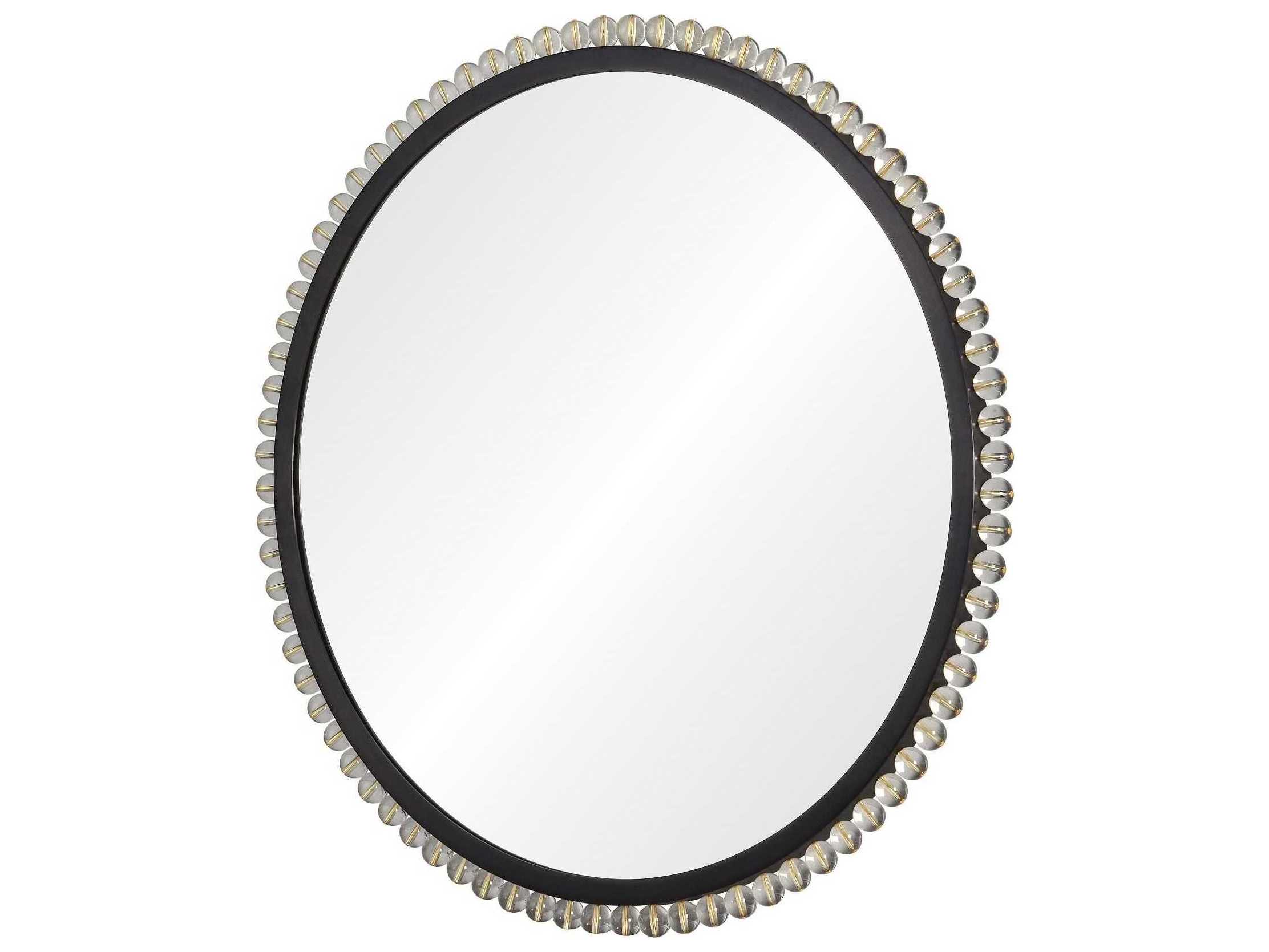 Mirror Home Jamie Drake Black Nickel Round Wall Mirror