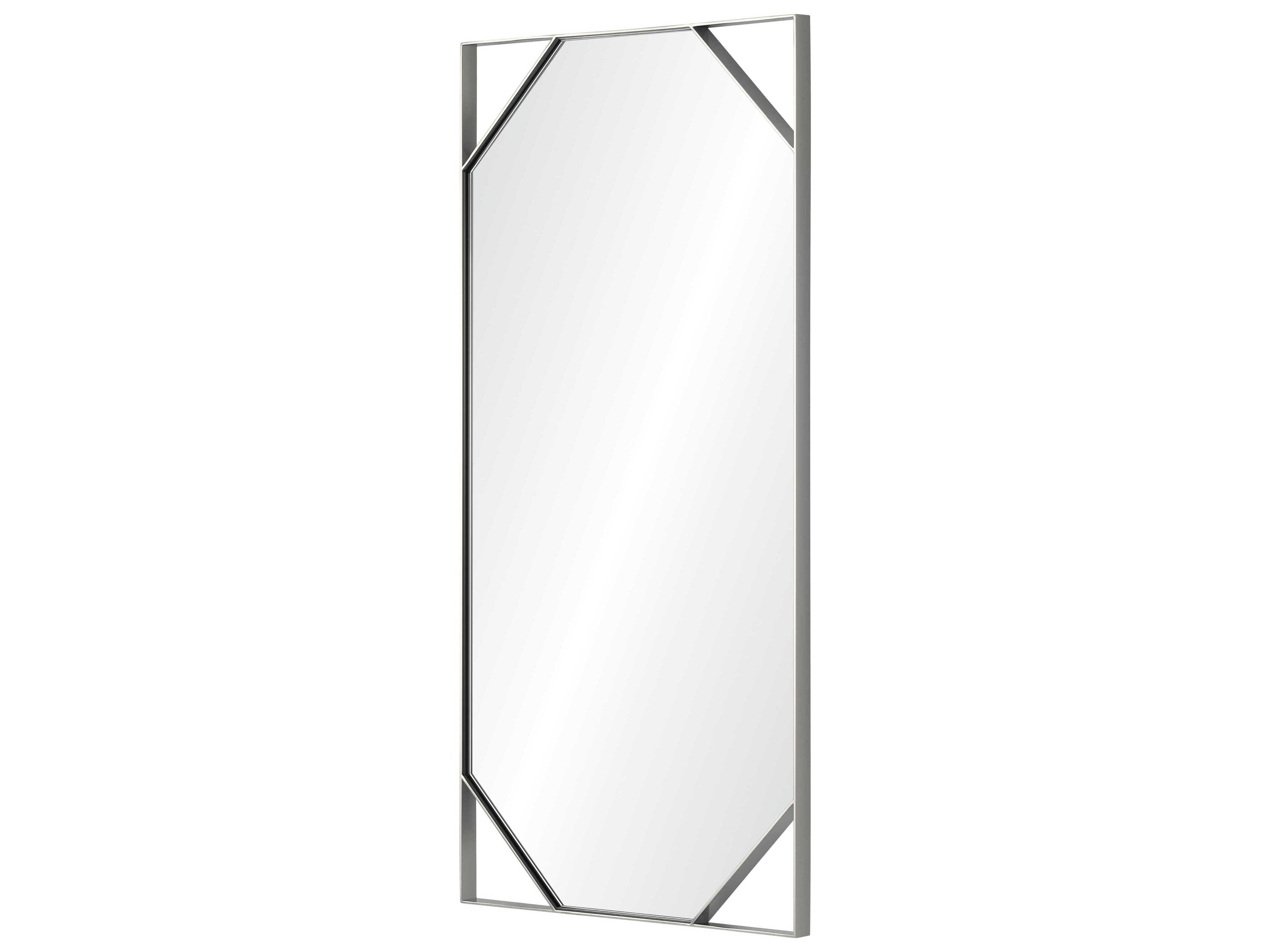 Mirror Home Jamie Drake Polished Stainless Steel Rectangular Wall Mirror
