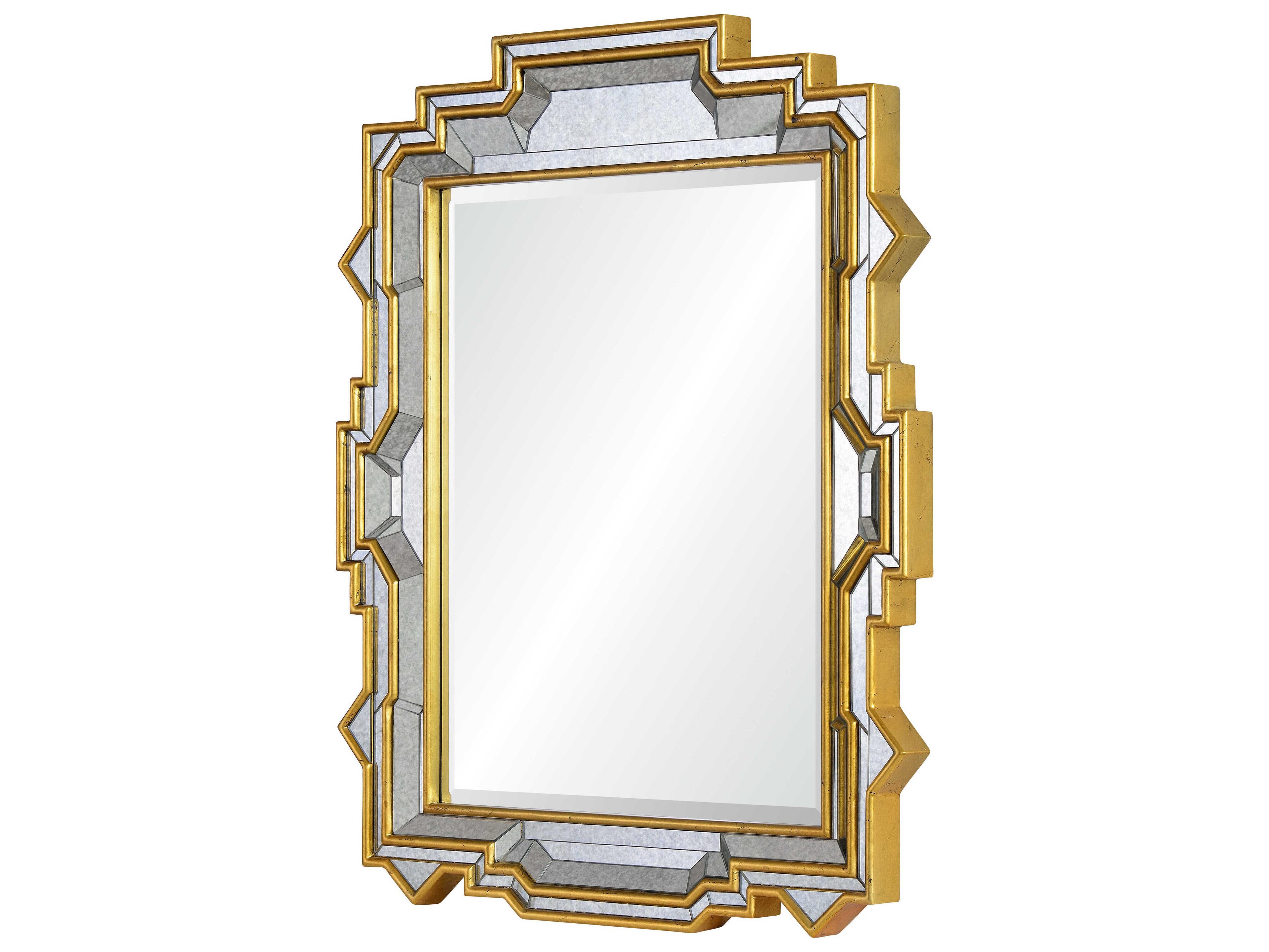 Mirror Home Michael S. Smith Gold Leaf Rectangular Wall Mirror