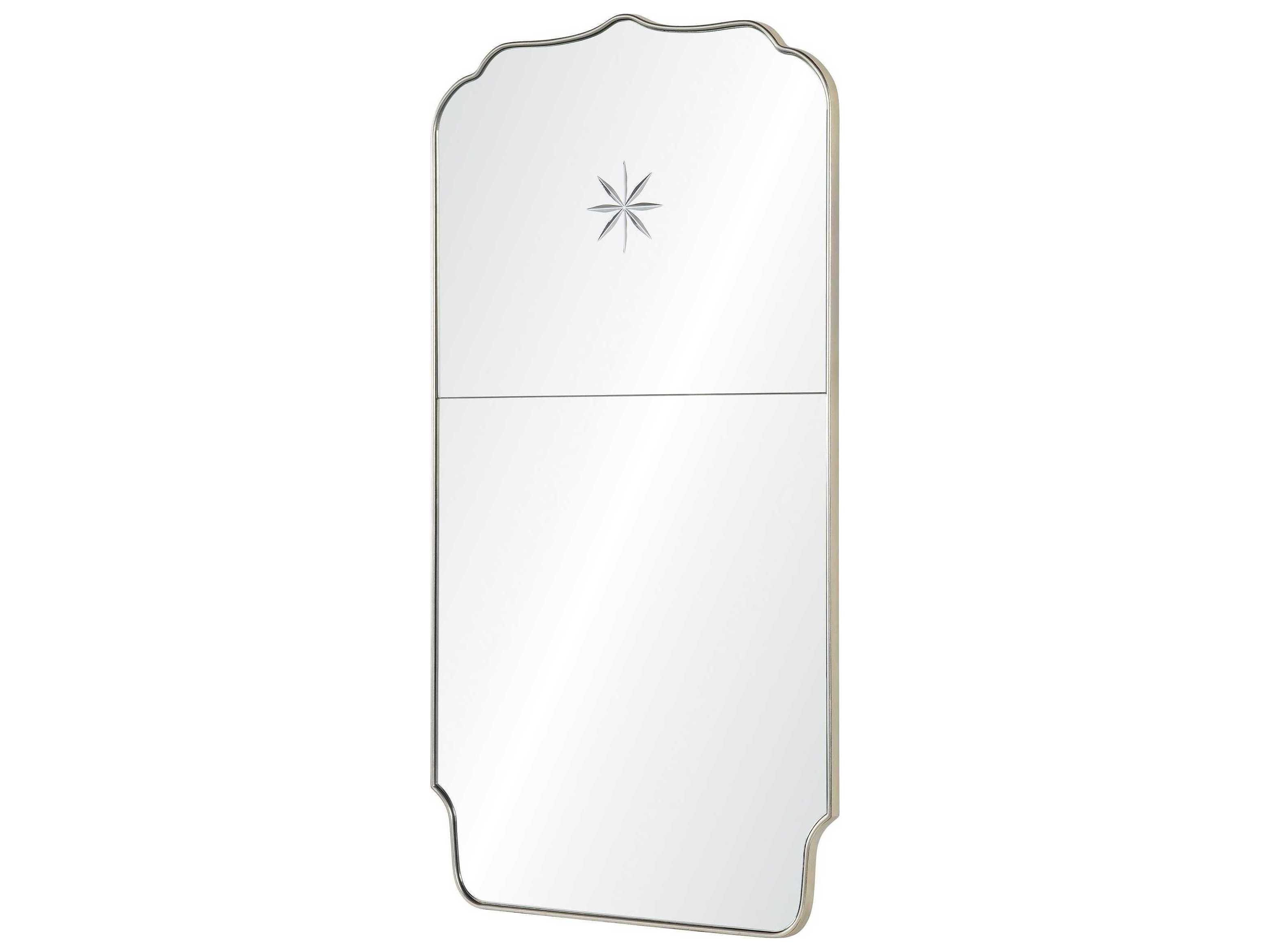 Mirror Home Michael S. Smith Antiqued Silver Leaf Rectangular Wall Mirror