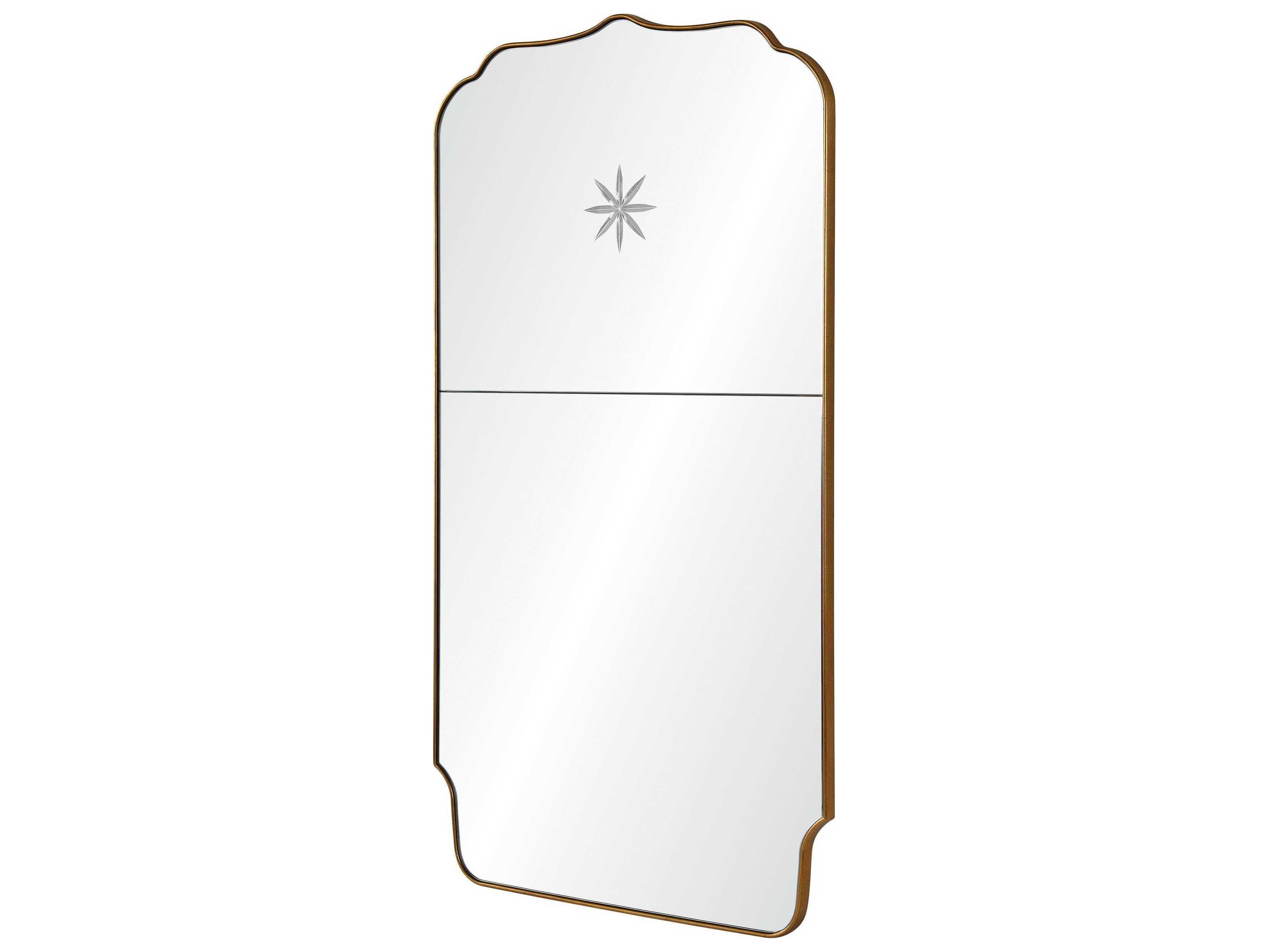 Mirror Home Michael S. Smith Distressed Gold Leaf Rectangular Wall Mirror