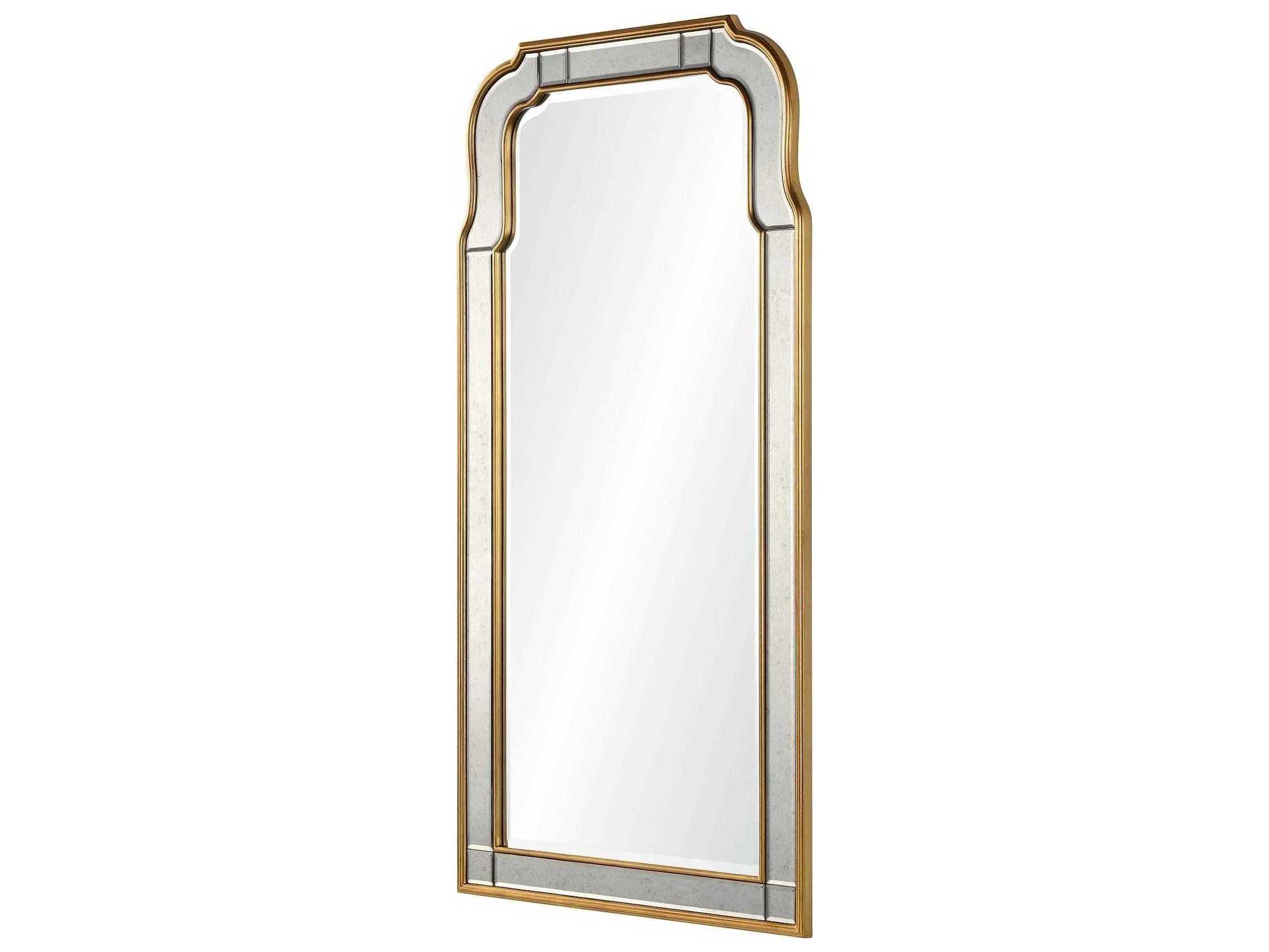 Mirror Home Michael S. Smith Antiqued Gold Leaf Queen Anne Wall Mirror