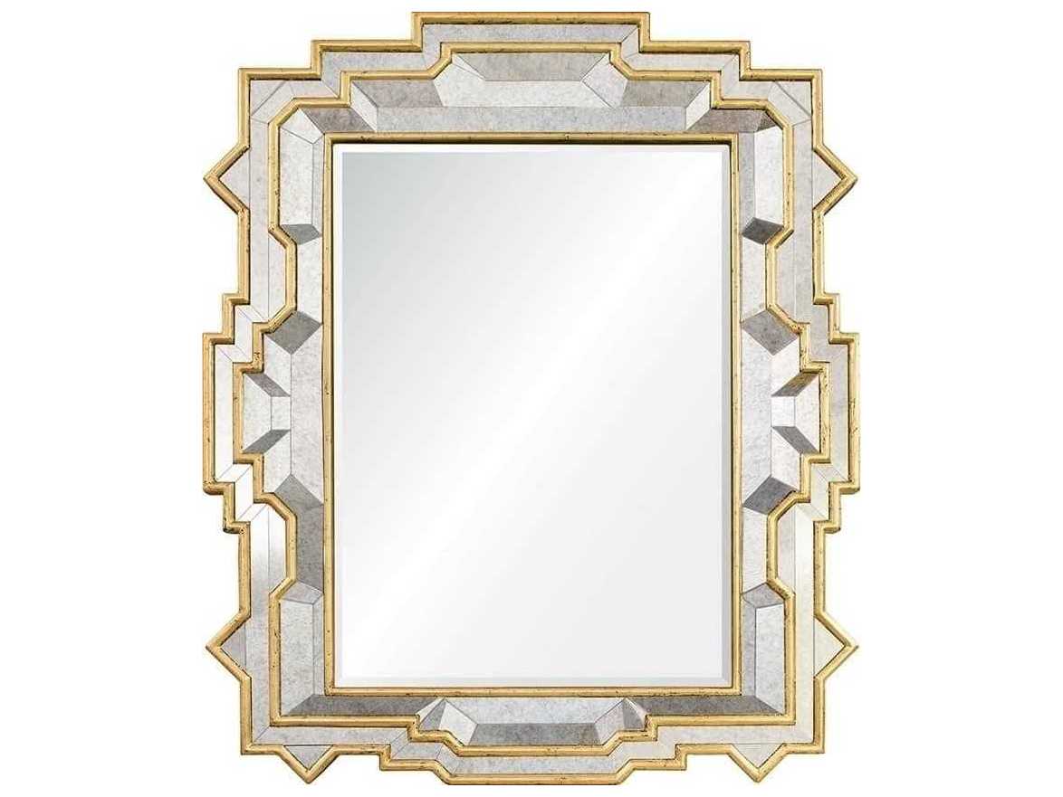 Mirror Home Michael S. Smith Gilded Gold Leaf Antiqued Wall Mirror