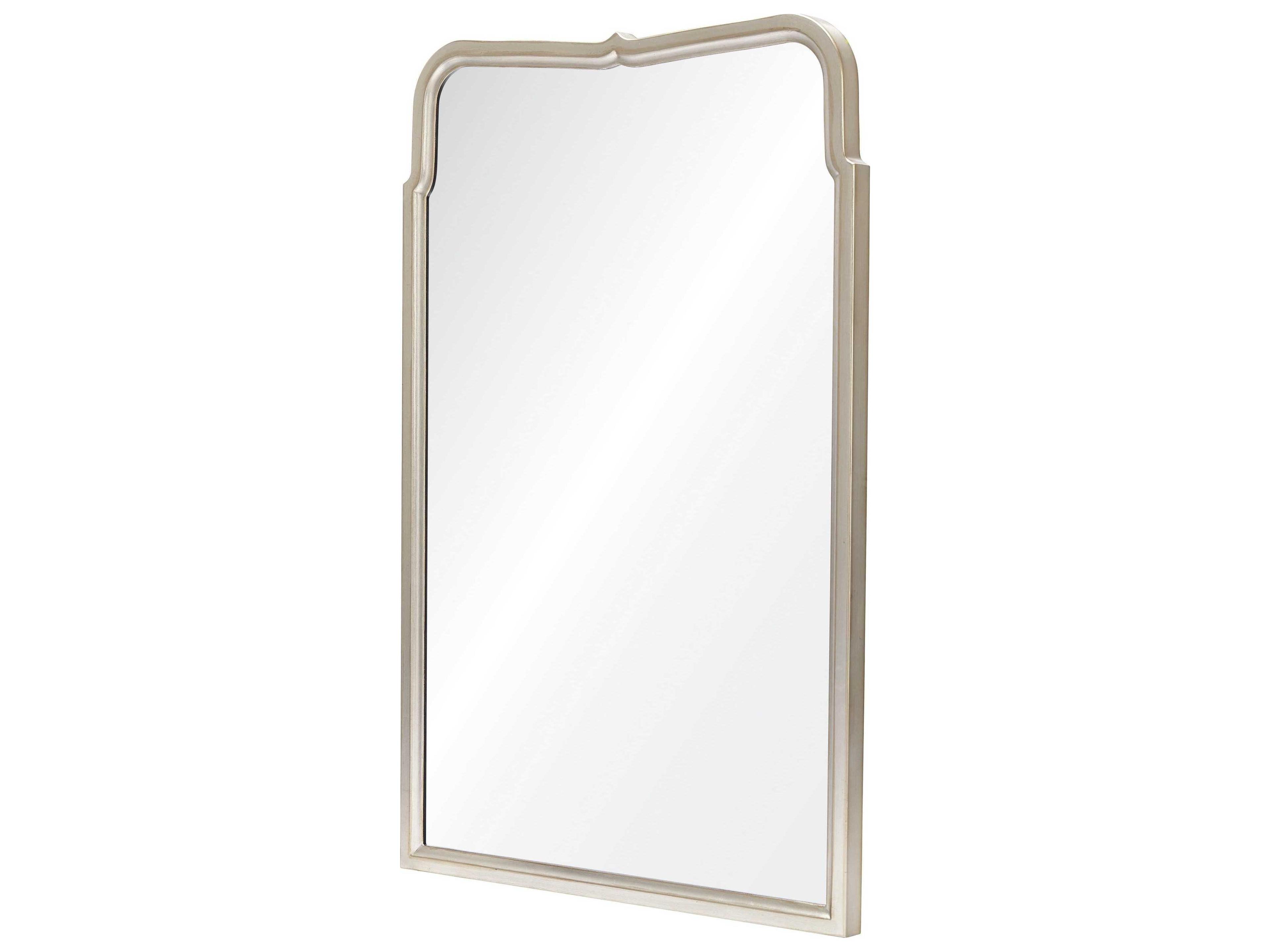 Mirror Home Michael S. Smith Antiqued Silver Leaf Aged Ebony Rectangular Wall Mirror