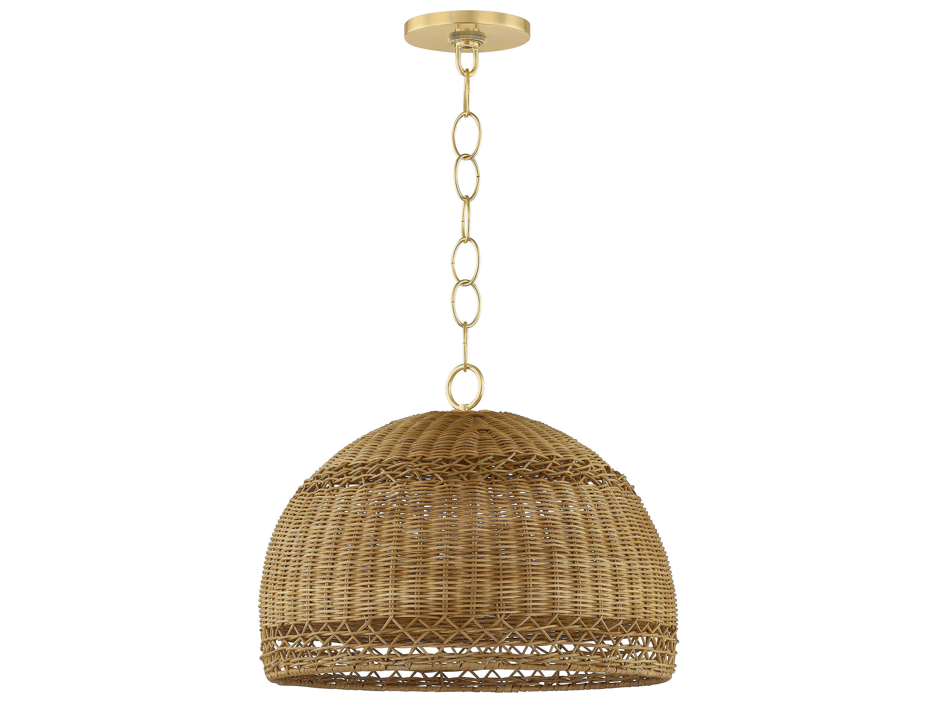 Mitzi April 1-Light Aged Brass Pendant