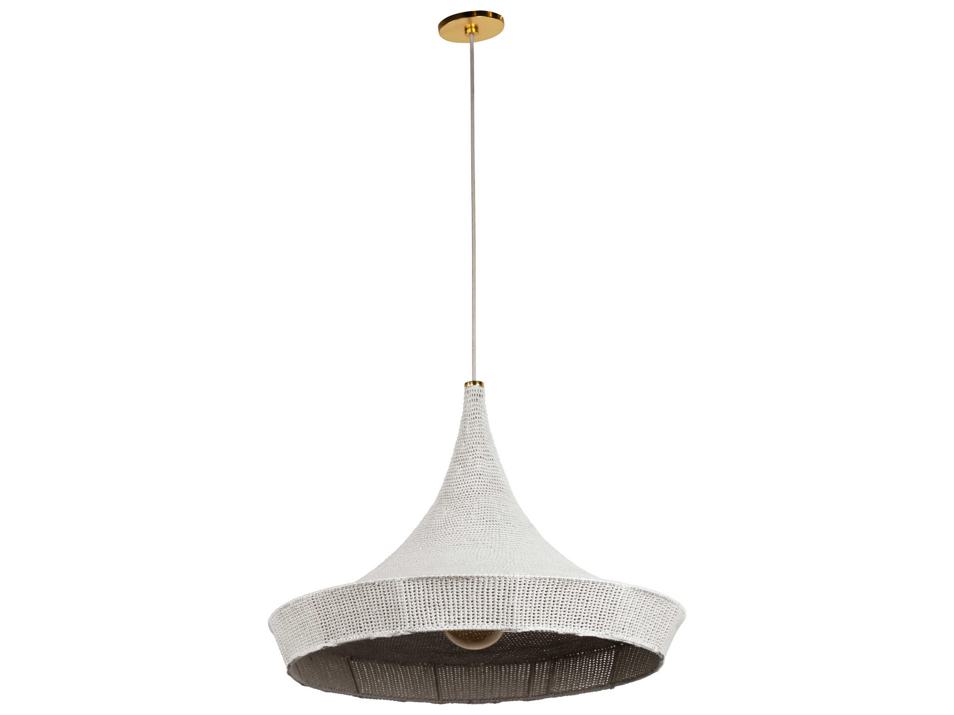 Mitzi Isola 1-Light Aged Brass Round Pendant