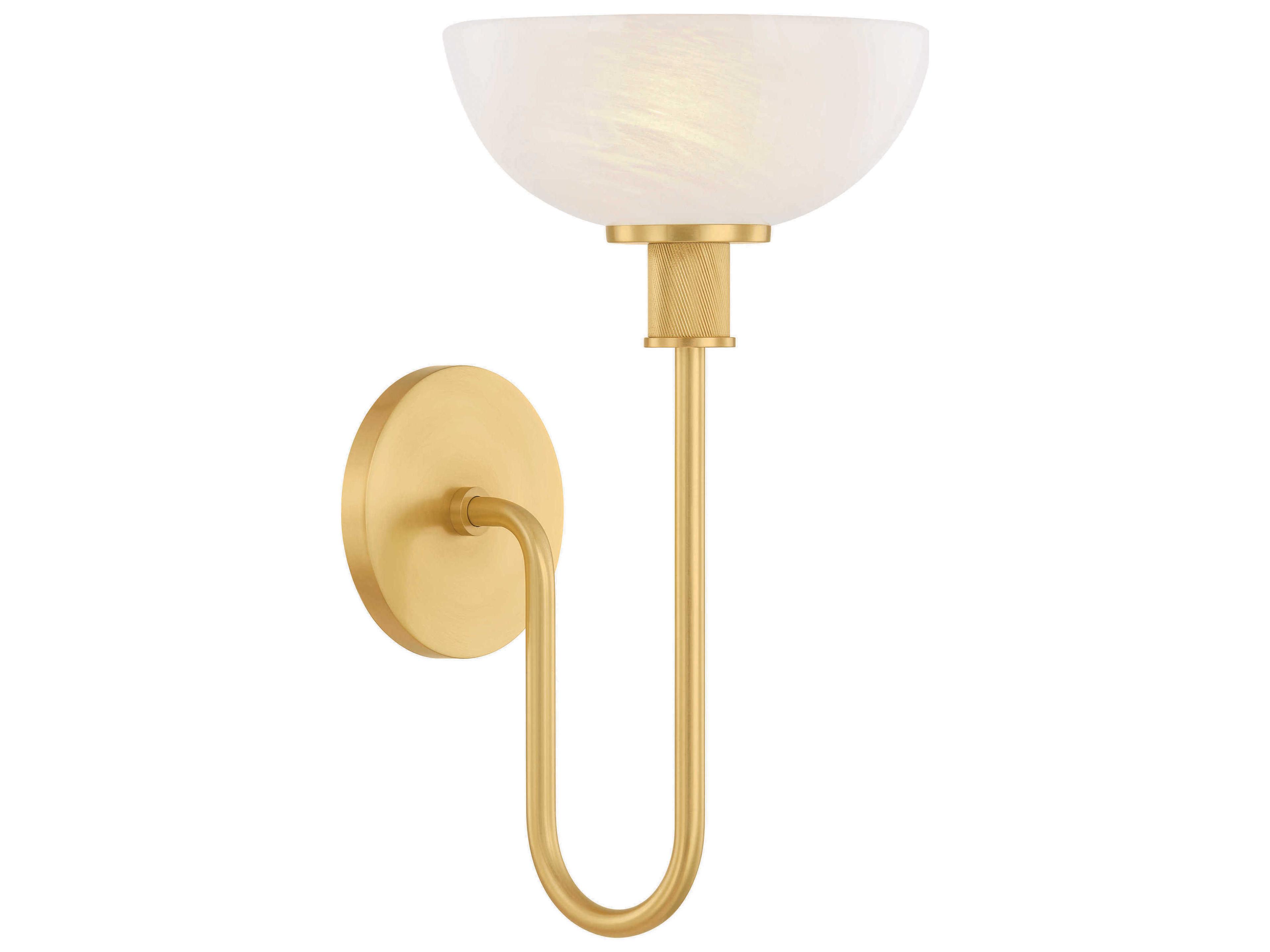 Mitzi Aster 1-Light Aged Brass Wall Sconce