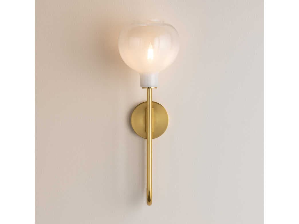 Mitzi Aster 1-Light Aged Brass Wall Sconce