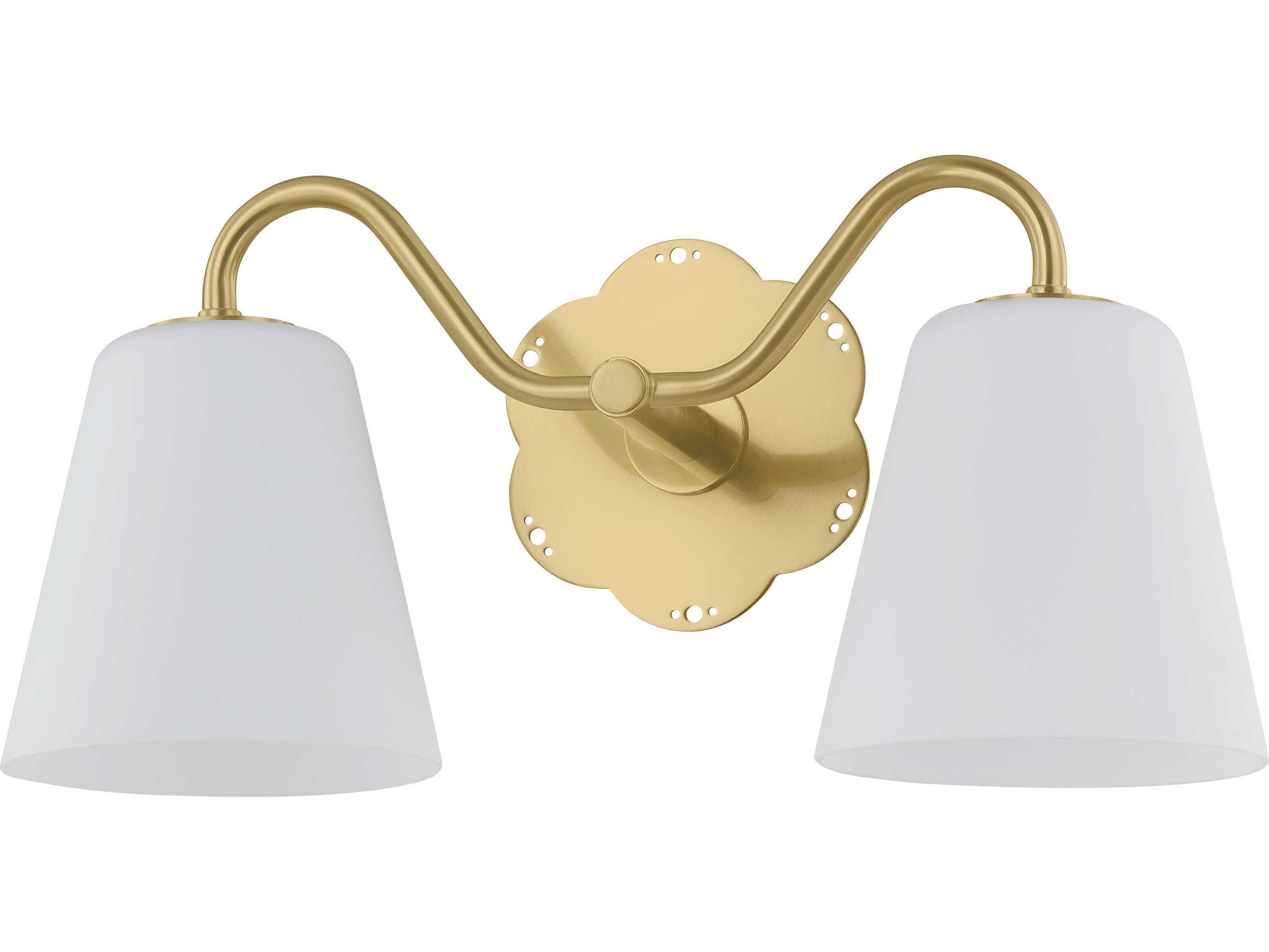 Mitzi Leonella 2-Light Aged Brass Vanity Light