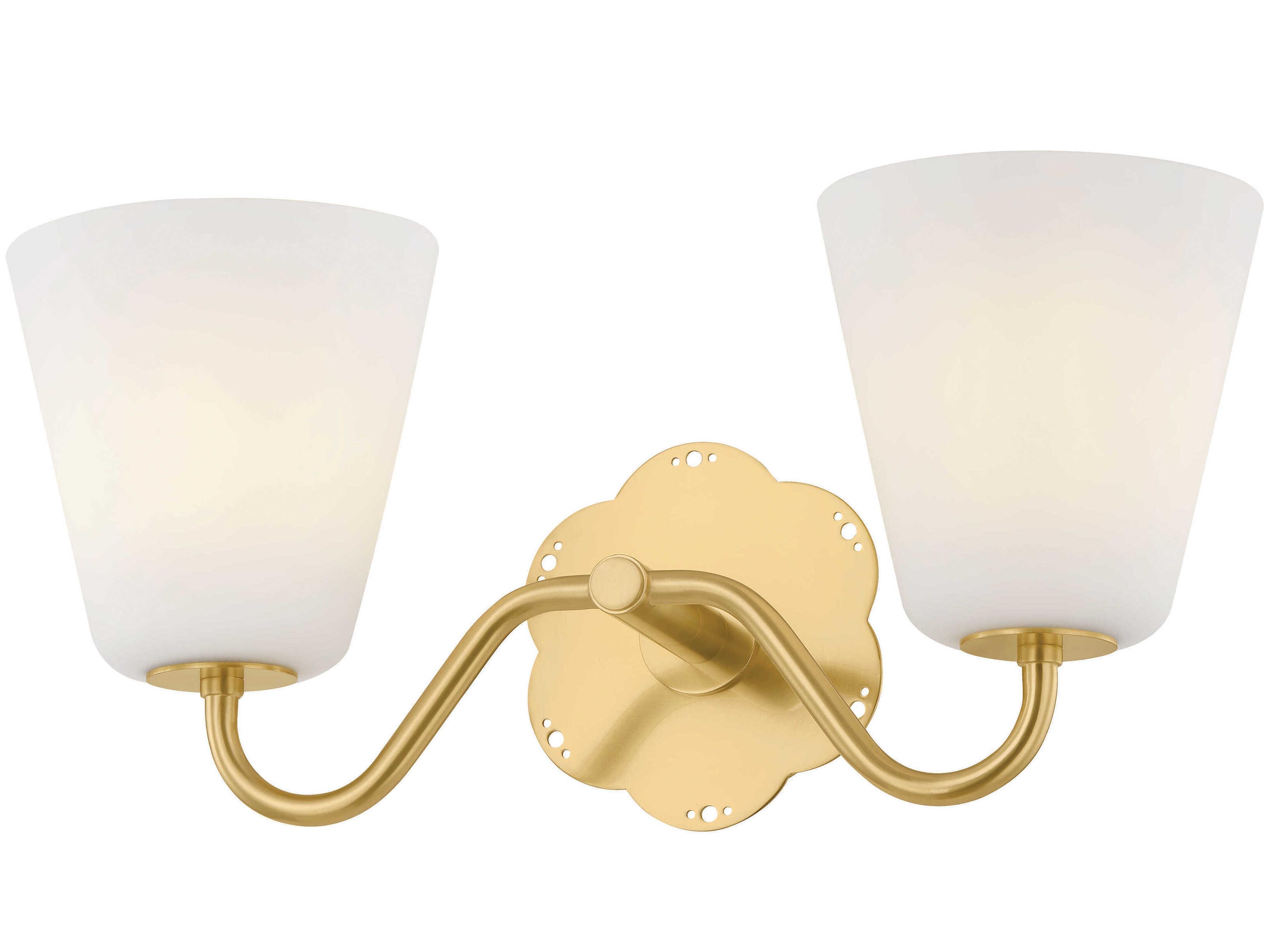 Mitzi Leonella 2-Light Aged Brass Vanity Light