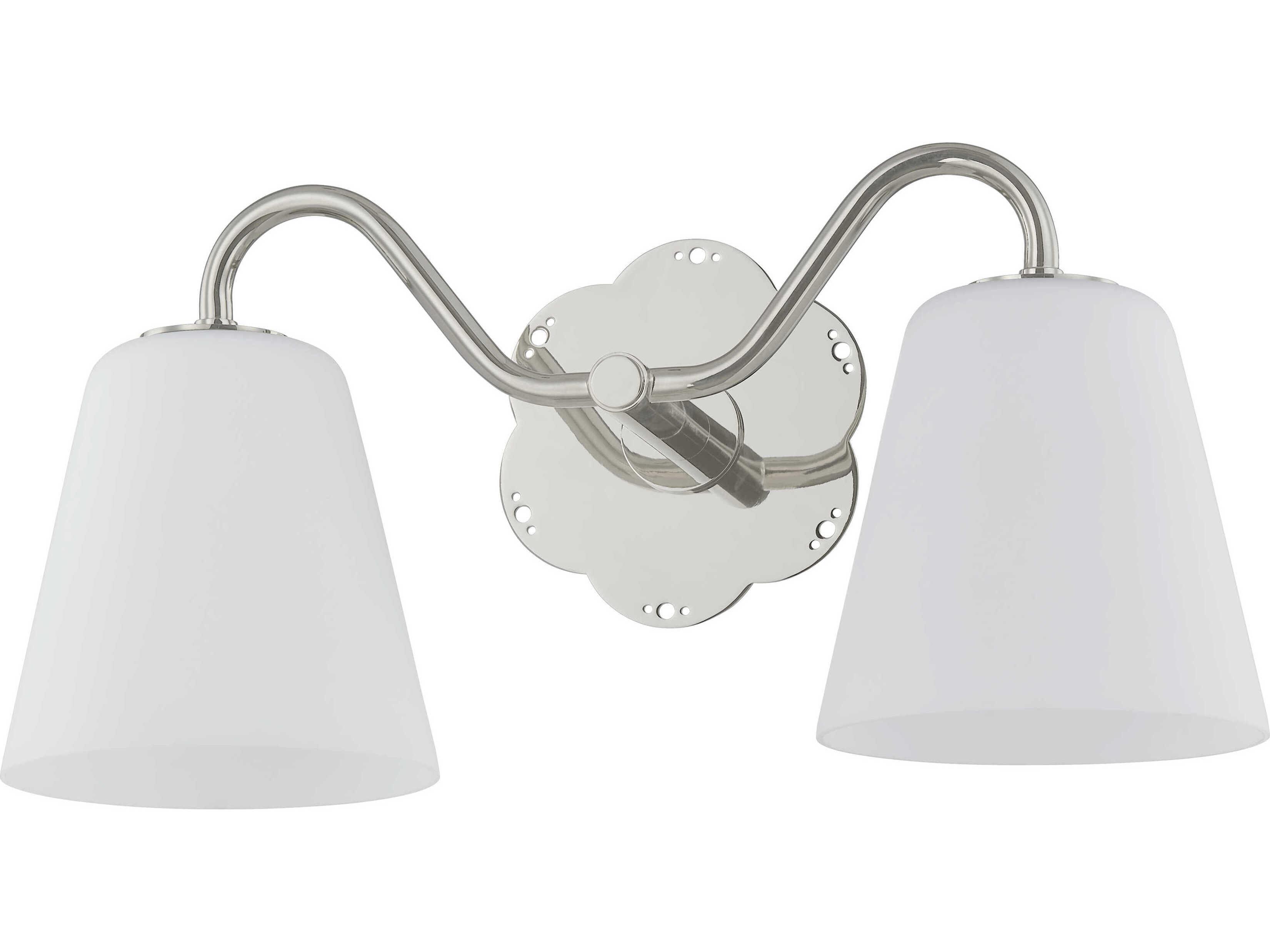 Mitzi Leonella 2-Light Polished Nickel Vanity Light