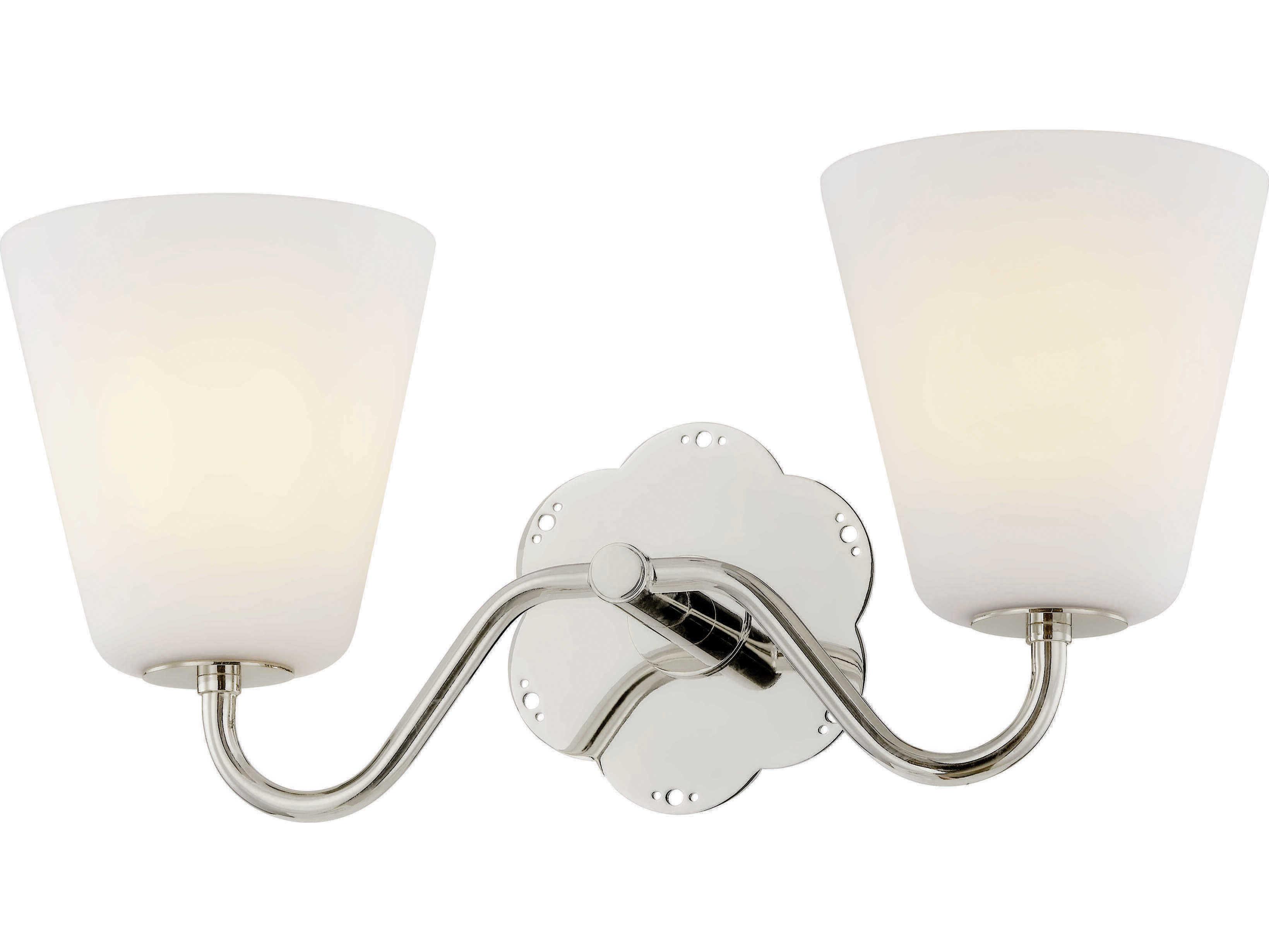 Mitzi Leonella 2-Light Polished Nickel Vanity Light