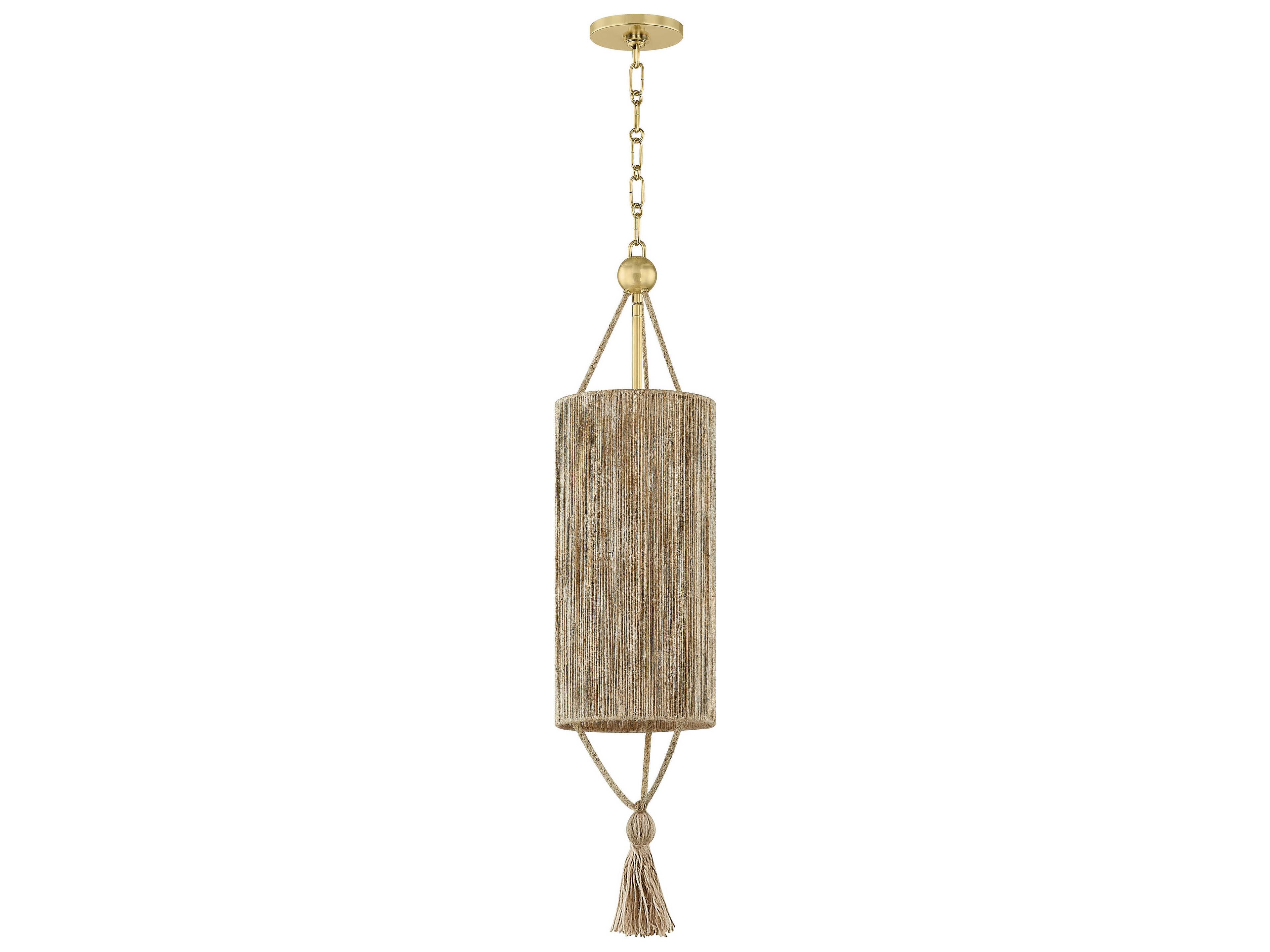 Mitzi Mandy Cheng Reyn 1-Light Aged Brass Cylinder Mini Pendant