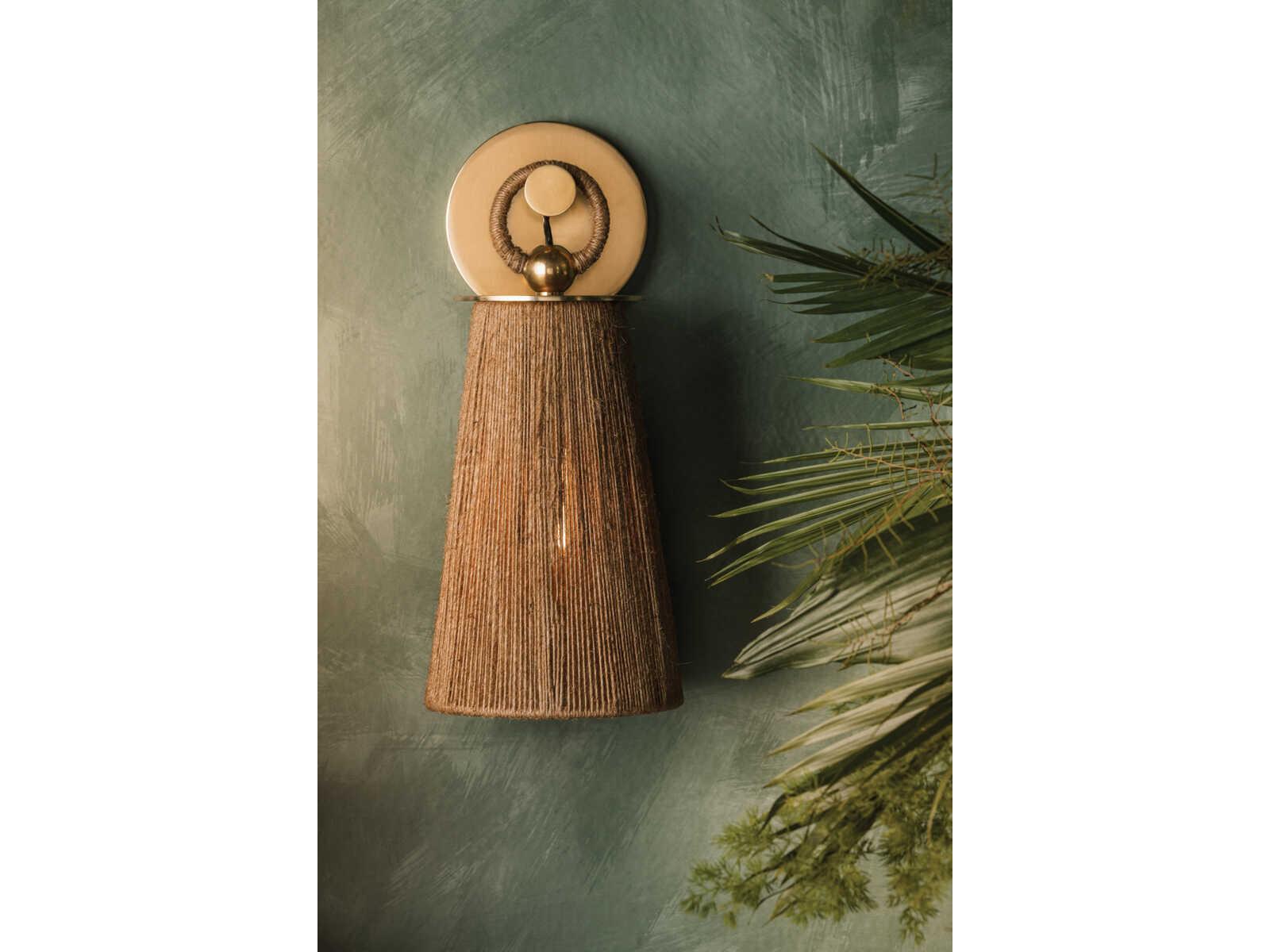 Mitzi Mandy Cheng Lauz 1-Light Aged Brass Brown Wall Sconce