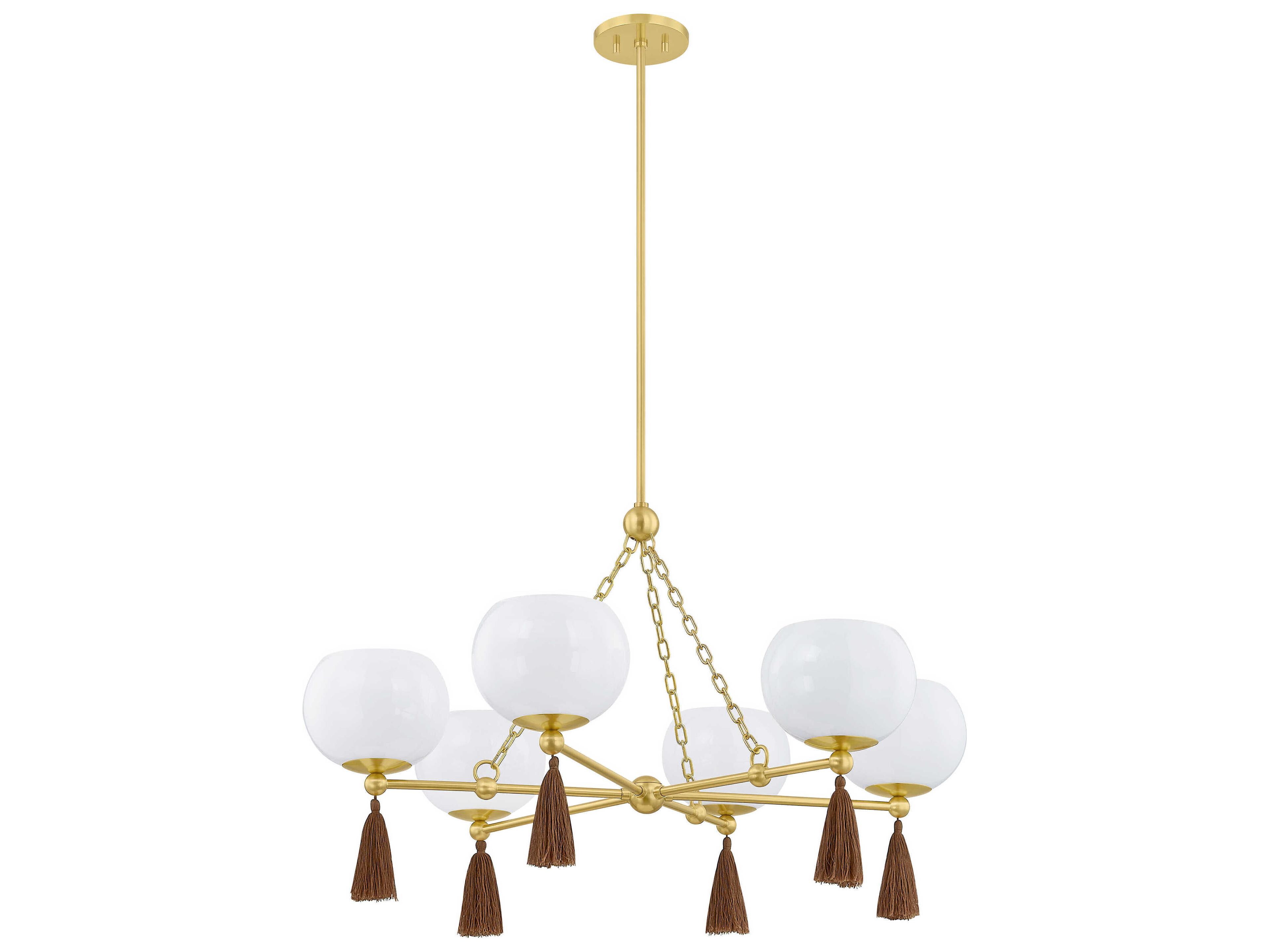 Mitzi Mandy Cheng Niya 6-Light Aged Brass Round Chandelier
