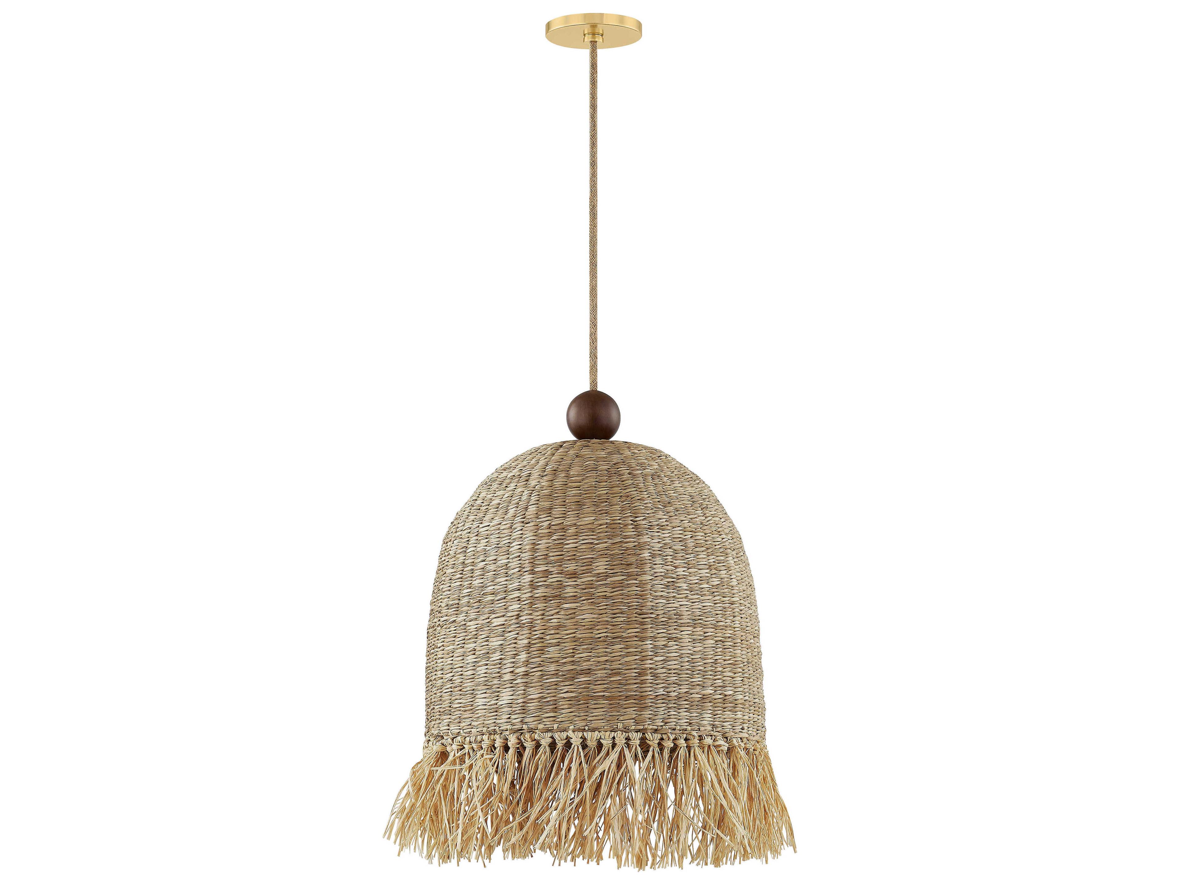 Mitzi Mandy Cheng Sheri 1-Light Aged Brass Dome Pendant