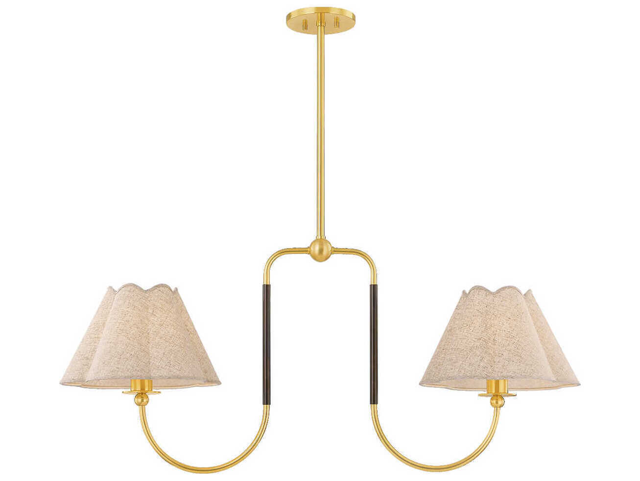 Mitzi Mandy Cheng Janie 2-Light Aged Brass True Bronze Island Pendant