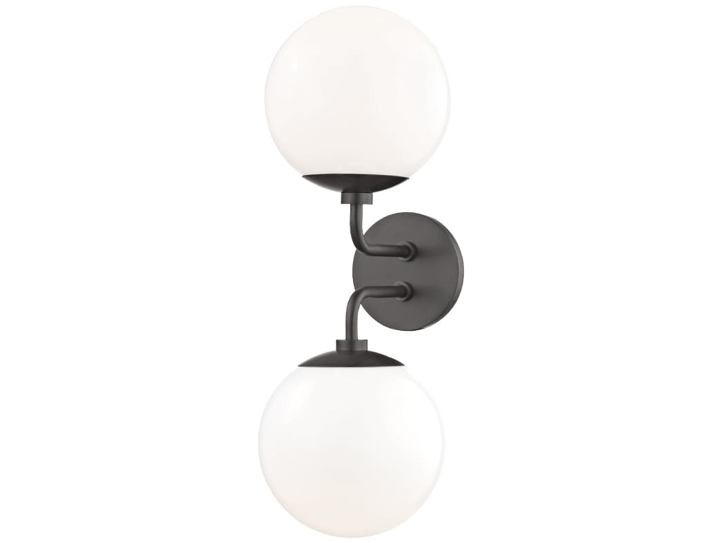 Mitzi Stella 2-Light Old Bronze Glass Wall Sconce