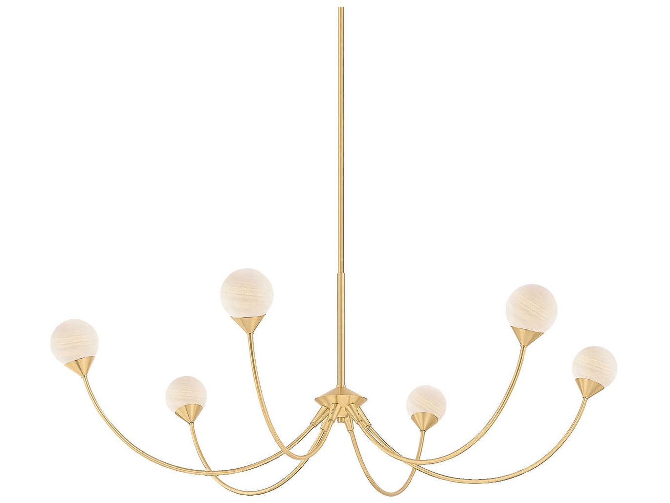 Mitzi Natasha 6-Light Aged Brass Globe Chandelier