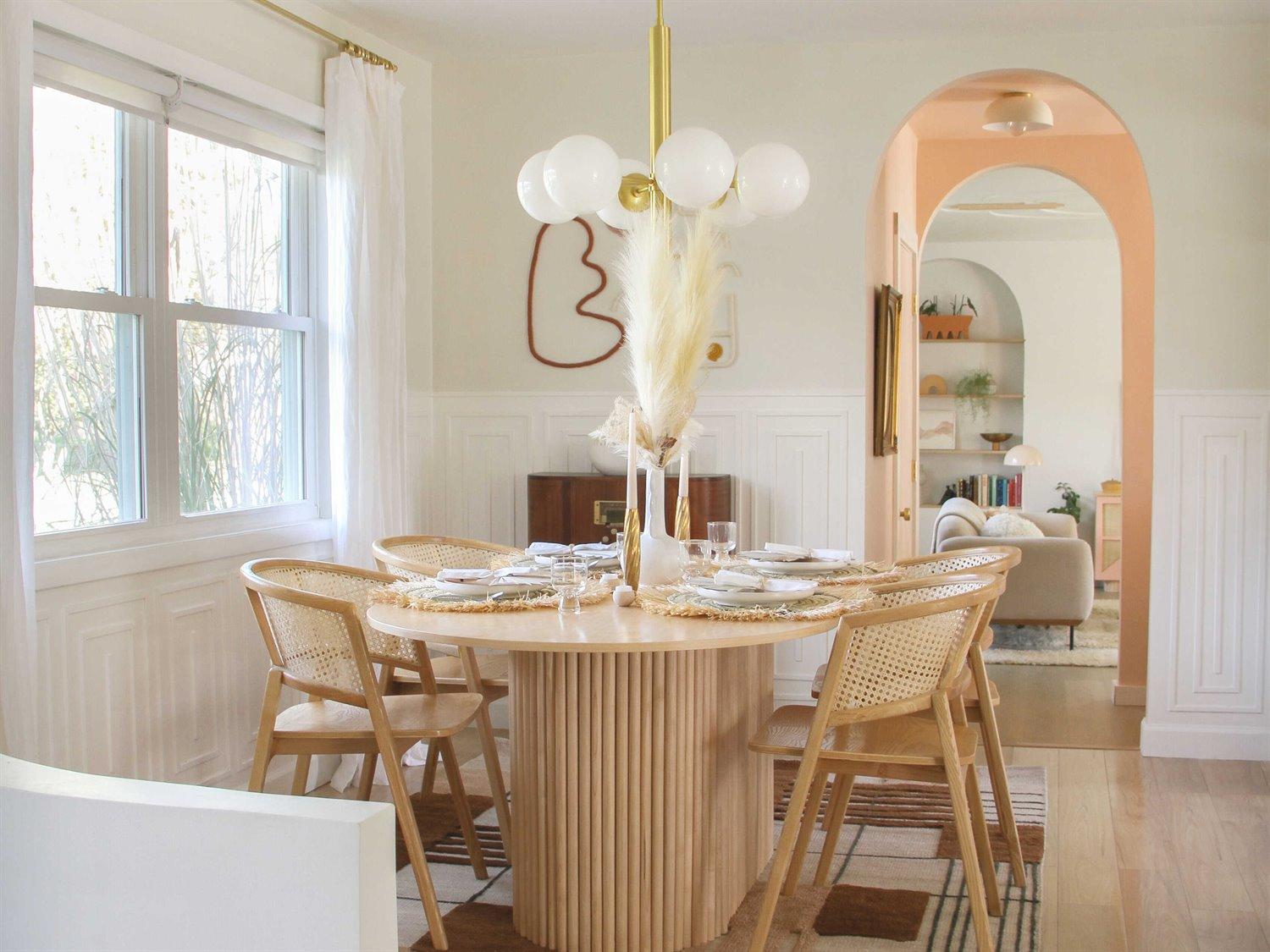 Mitzi Stella 6-Light Aged Brass Glass Globe Chandelier