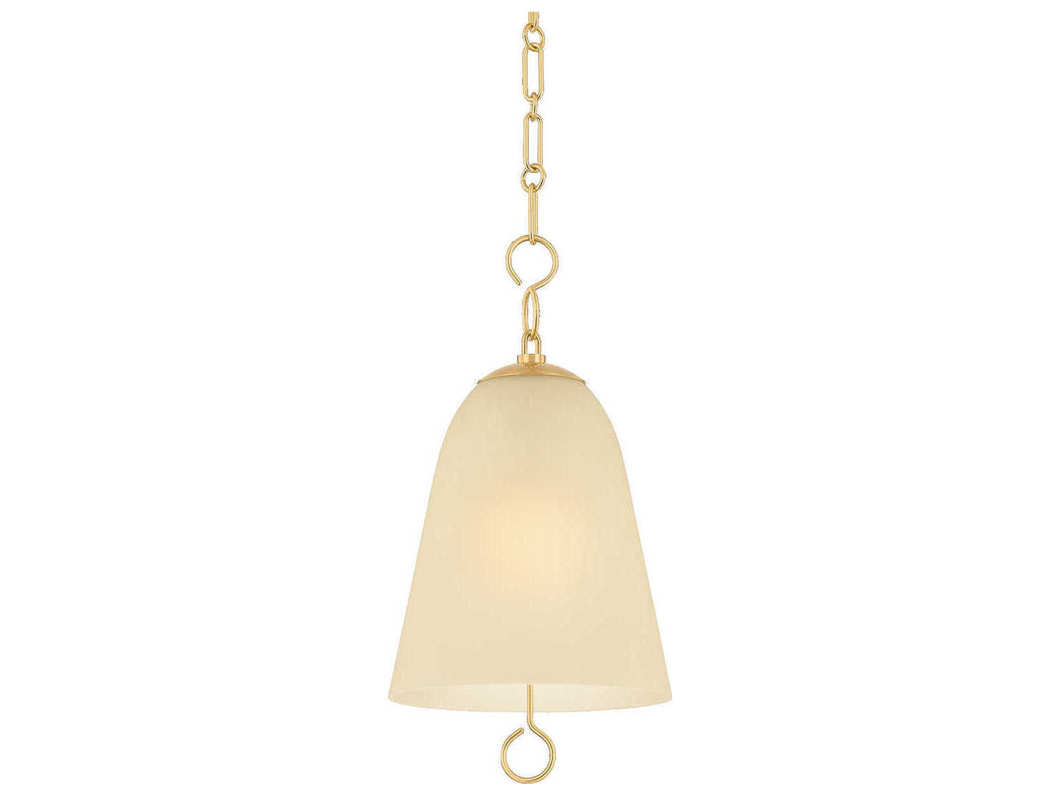 Mitzi Christine 1-Light Aged Brass Bell Pendant