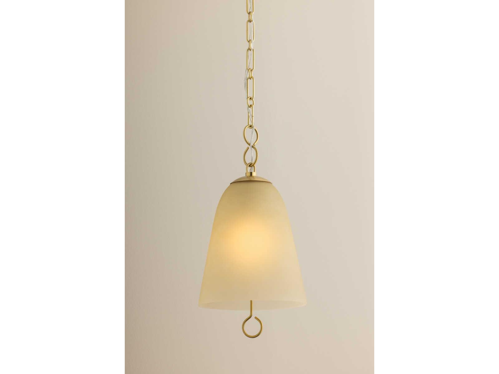 Mitzi Christine 1-Light Aged Brass Bell Mini Pendant