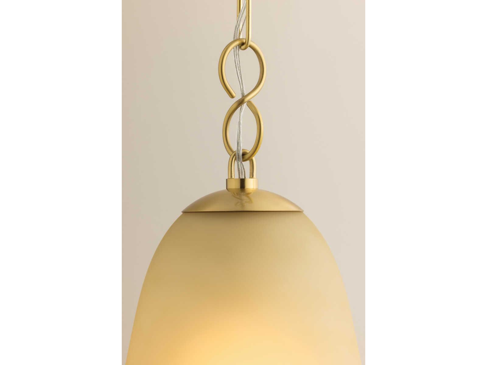 Mitzi Christine 1-Light Aged Brass Bell Mini Pendant