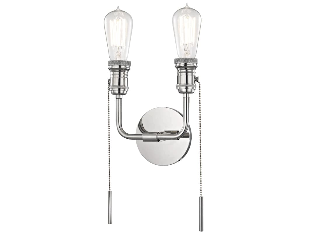 Mitzi Lexi 2-Light Polished Nickel Wall Sconce