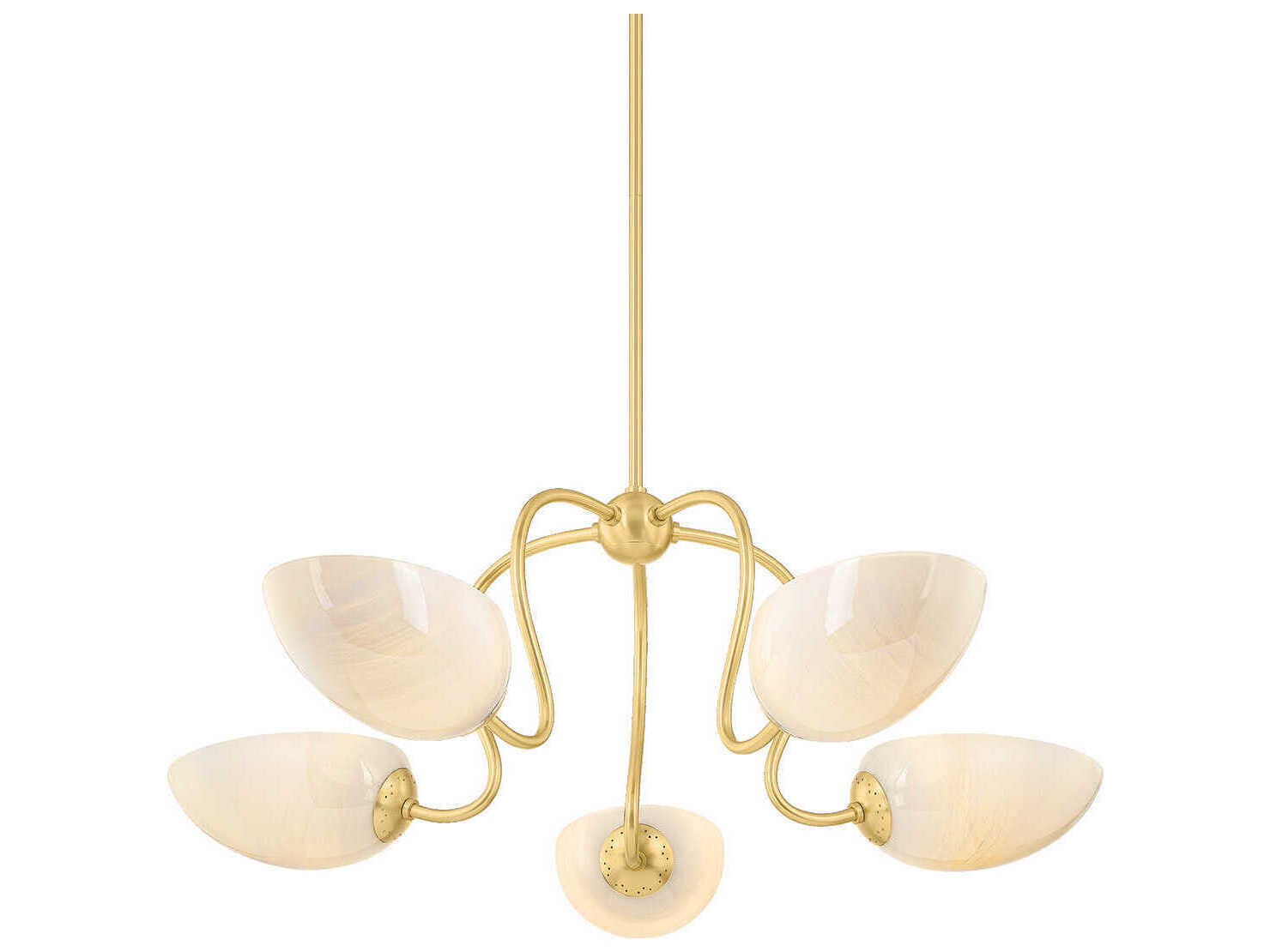 Mitzi Reva 5-Light Aged Brass Chandelier