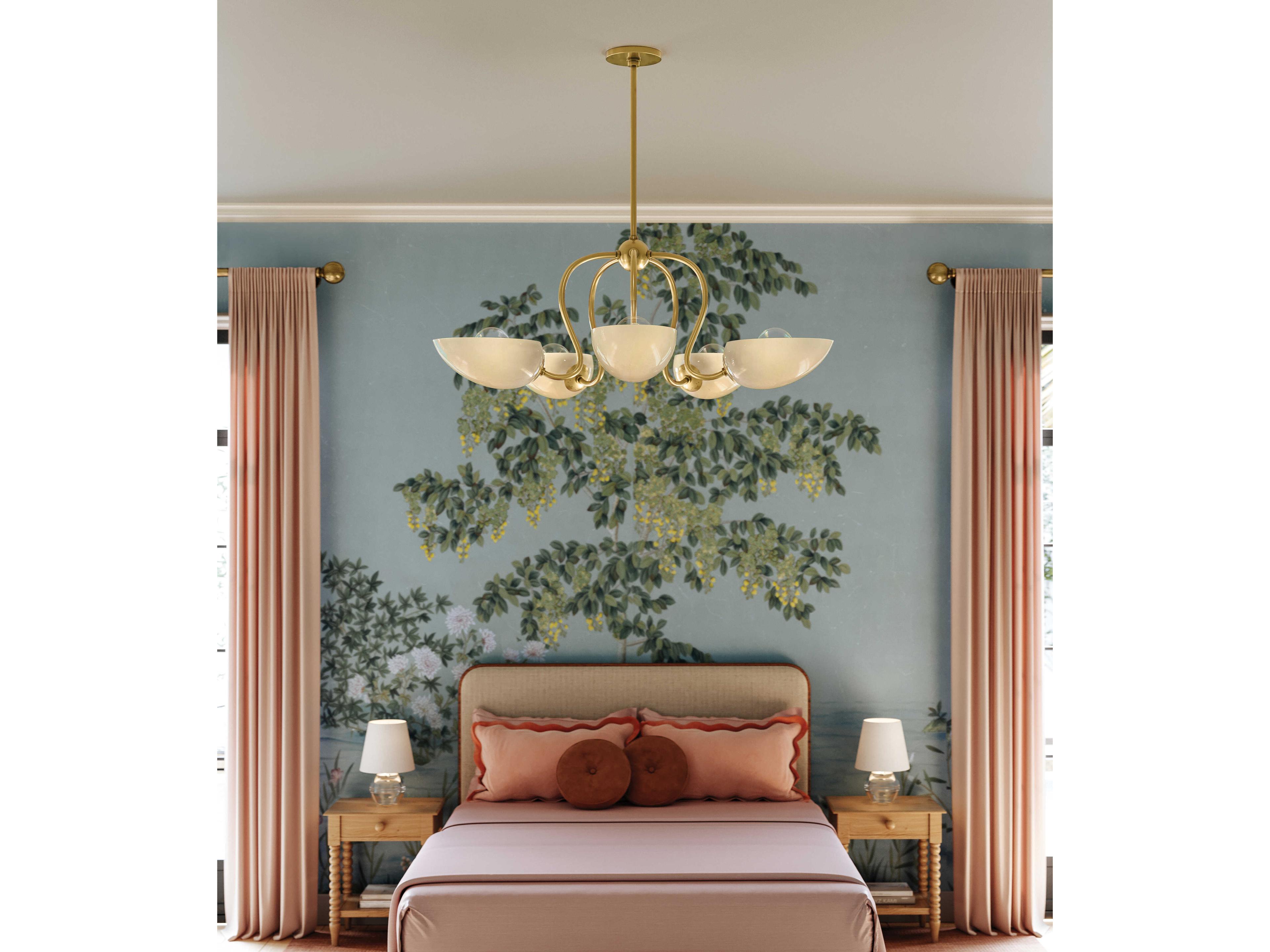 Mitzi Reva 5-Light Aged Brass Chandelier