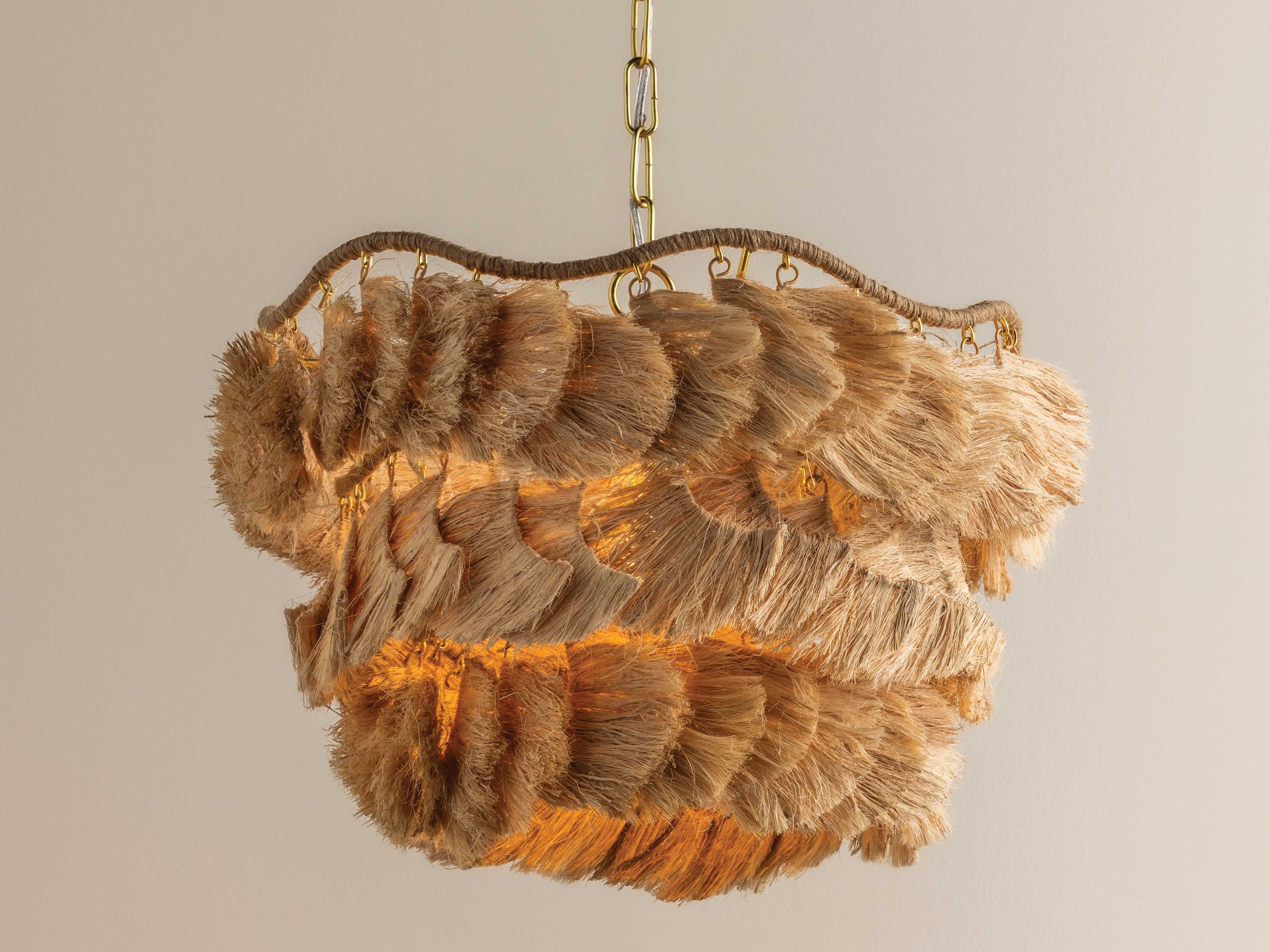 Mitzi Daria 1-Light Aged Brass Round Chandelier