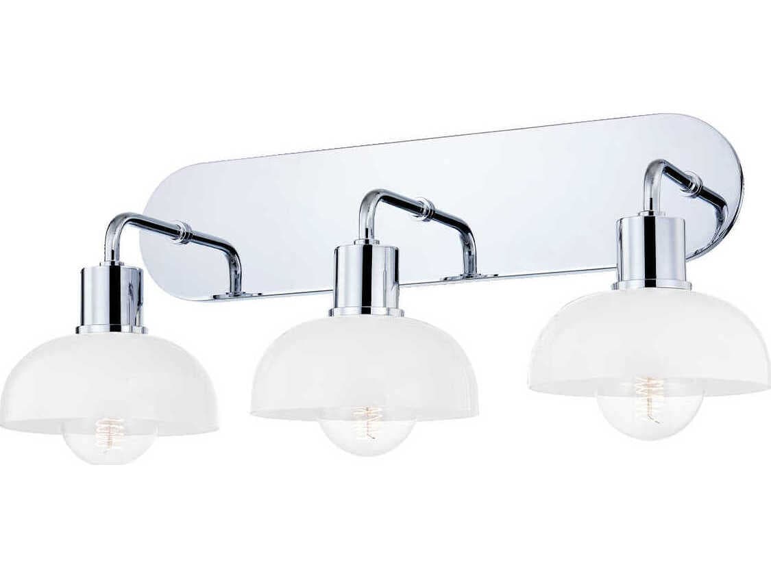 Mitzi Kyla 3-Light Polished Chrome Glass Vanity Light