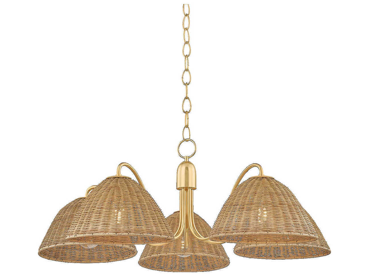 Mitzi Katniss 5-Light Aged Brass Dome Chandelier