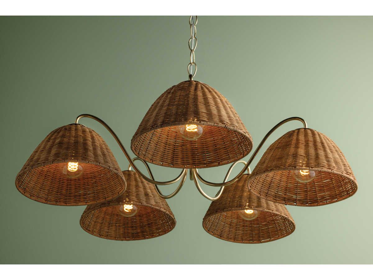 Mitzi Katniss 5-Light Aged Brass Dome Chandelier