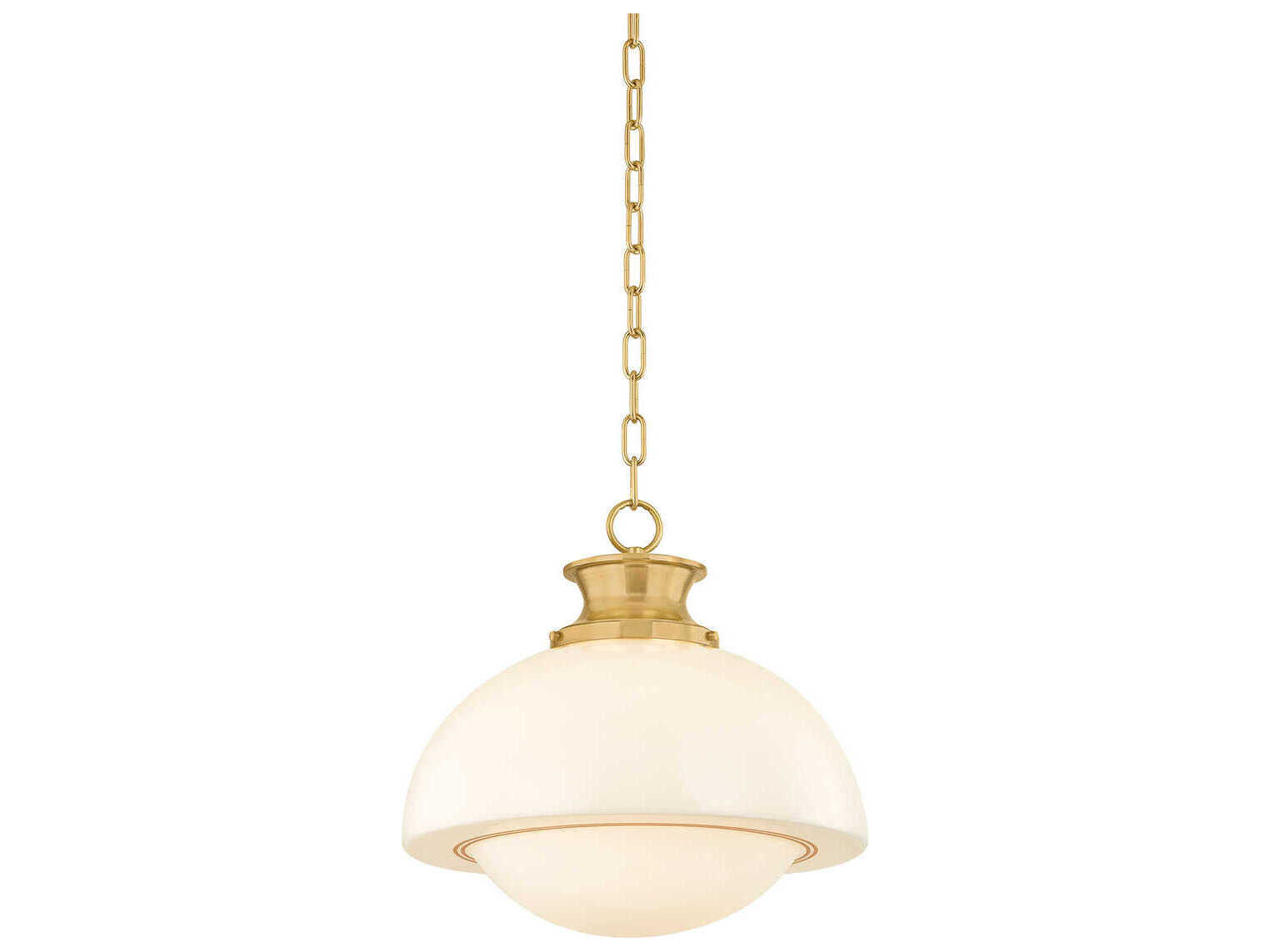 Mitzi Celine 1-Light Aged Brass Bowl Pendant