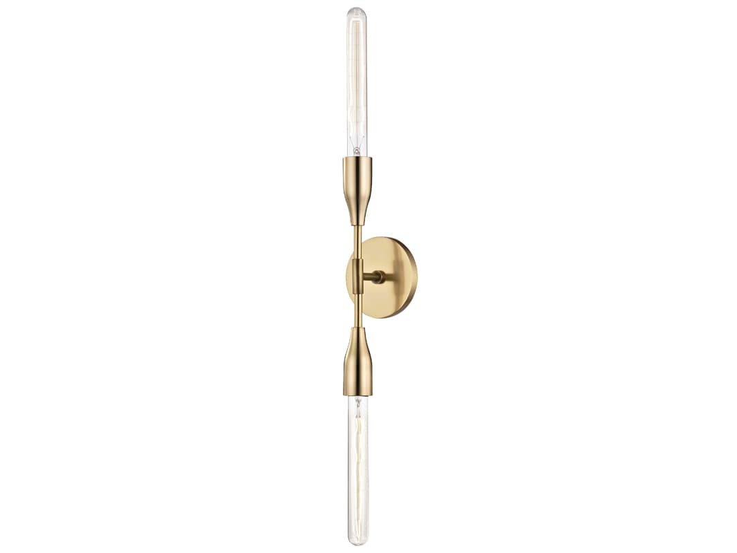 Mitzi Tara 2-Light Aged Brass Wall Sconce
