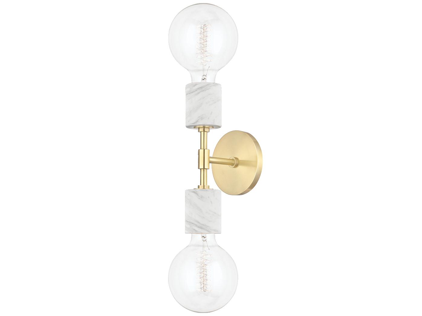 Mitzi Asime 2-Light Aged Brass Wall Sconce